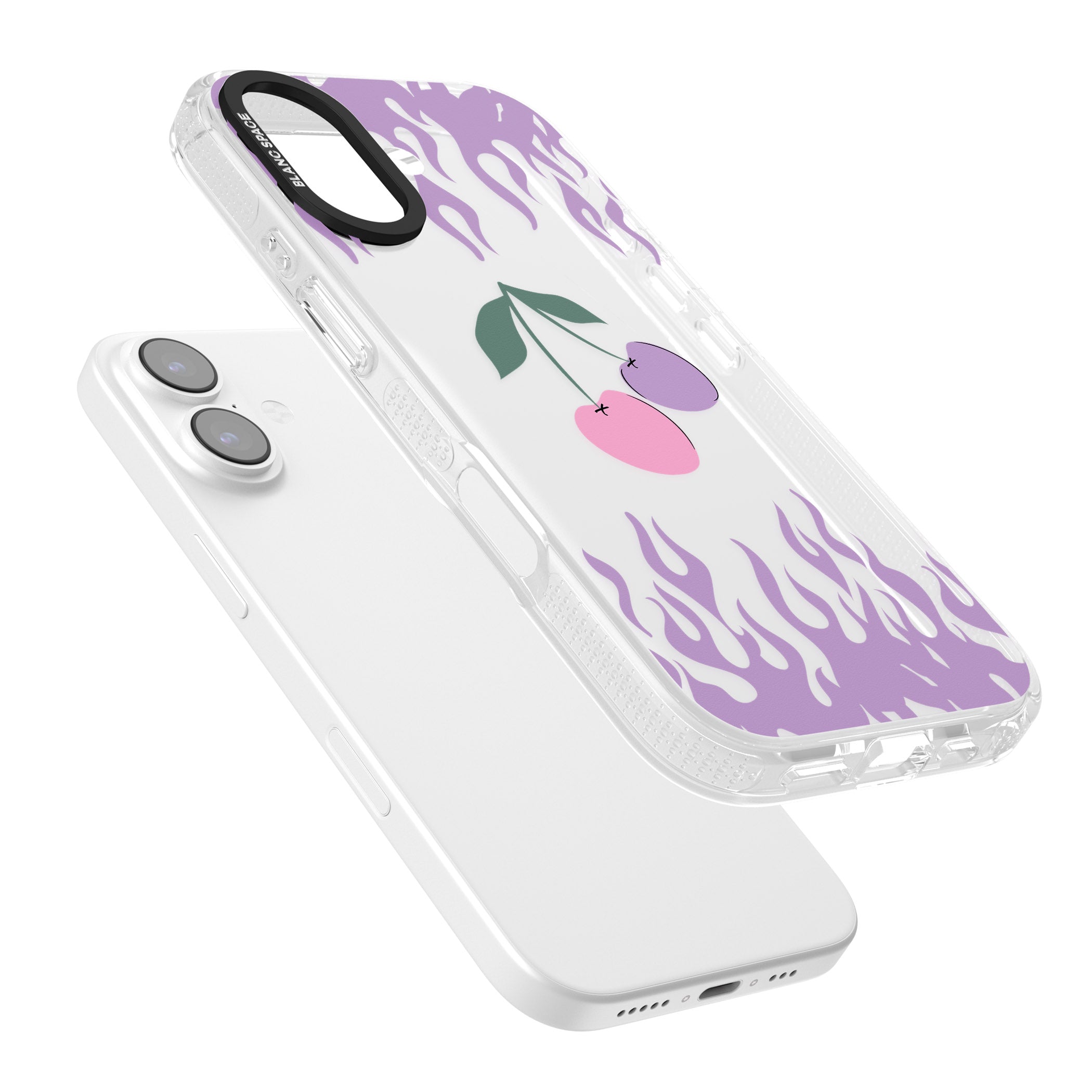 Cherries N' Flames iPhone 17 Impact Air Clear Phone Case Colours