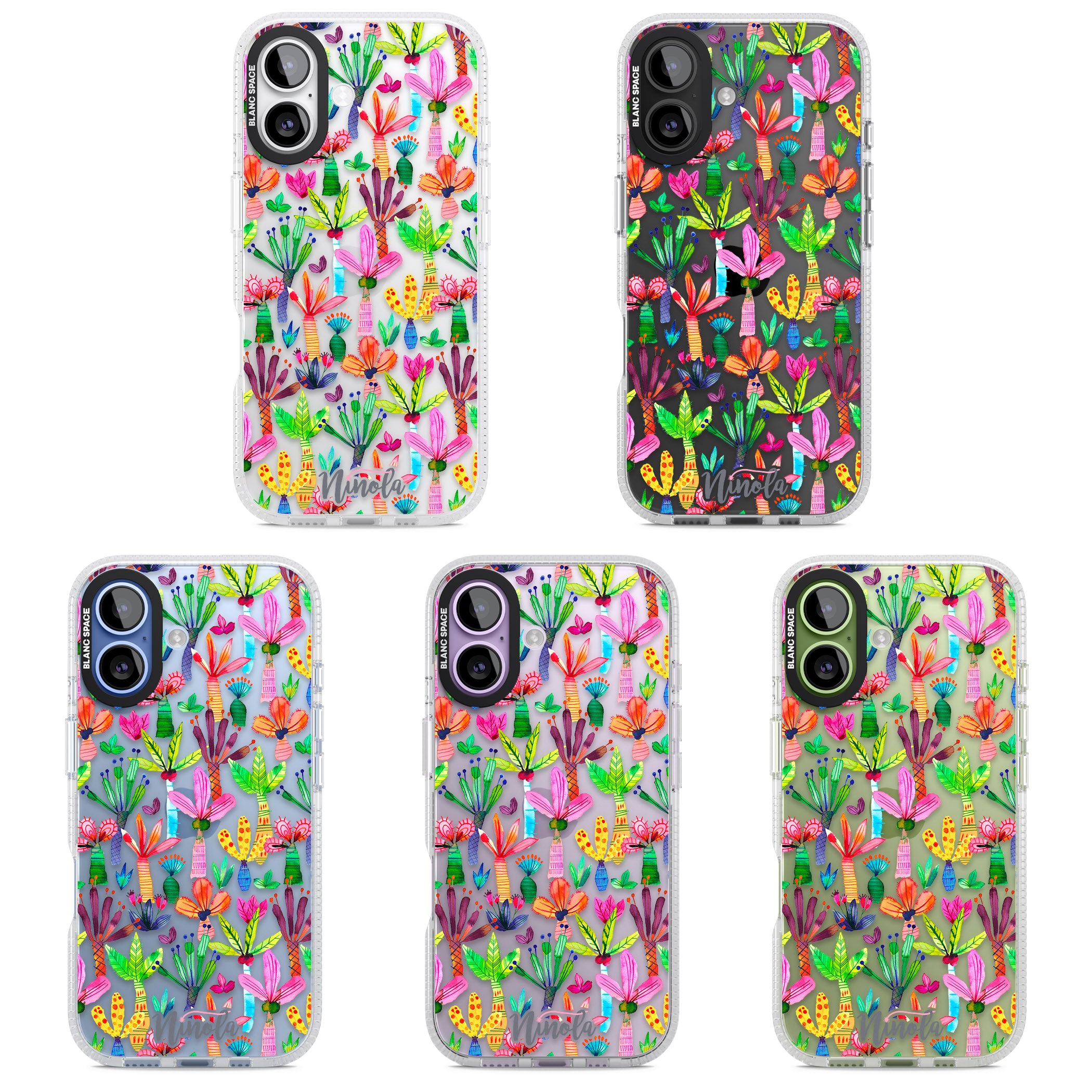 Tropical Botanical iPhone 17 Impact Air Clear Phone Case APT Impact Protection