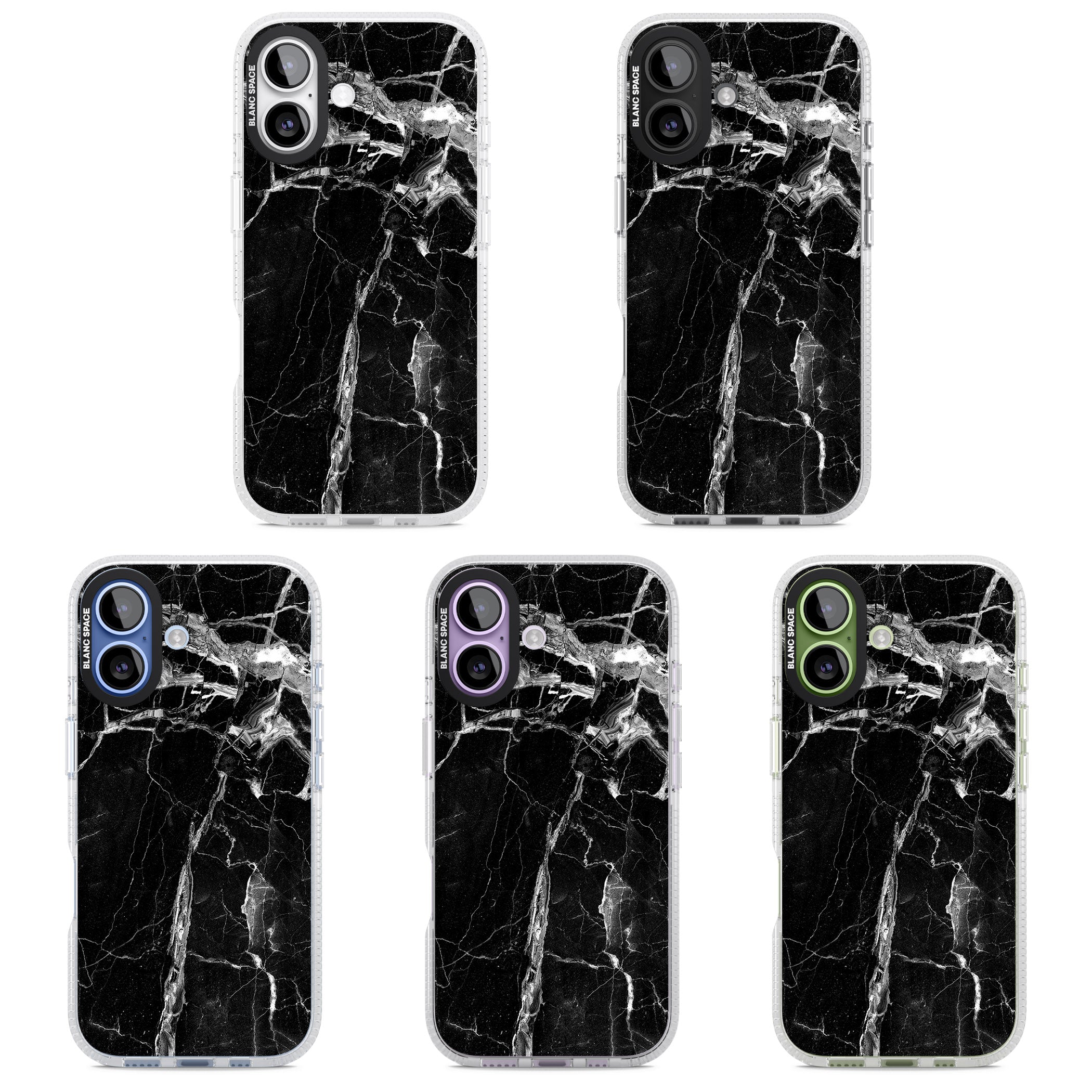 Black Onyx Marble iPhone 17 Impact Air Clear Phone Case APT Impact Protection