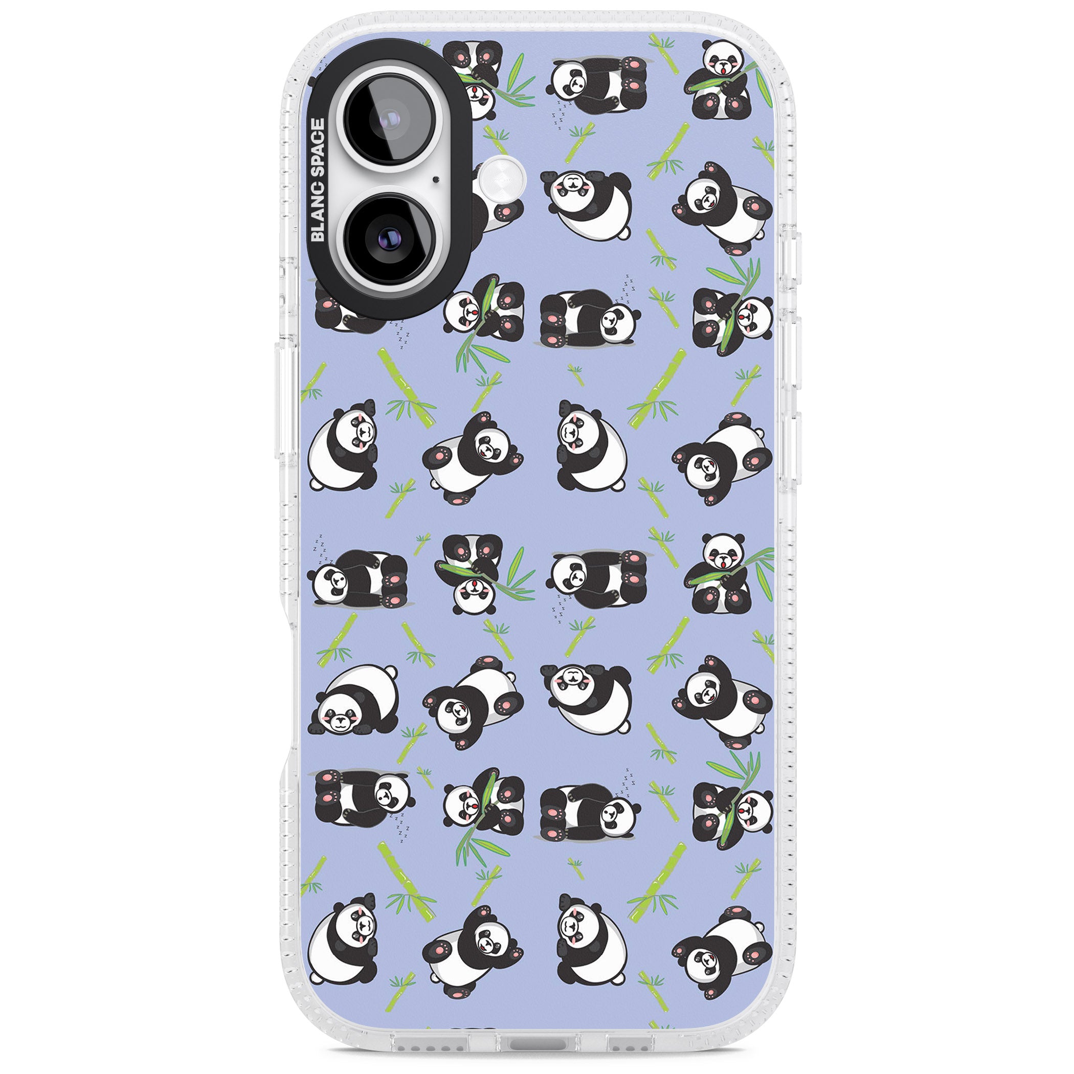 Panda Pattern iPhone 17 Impact Air Clear Phone Case