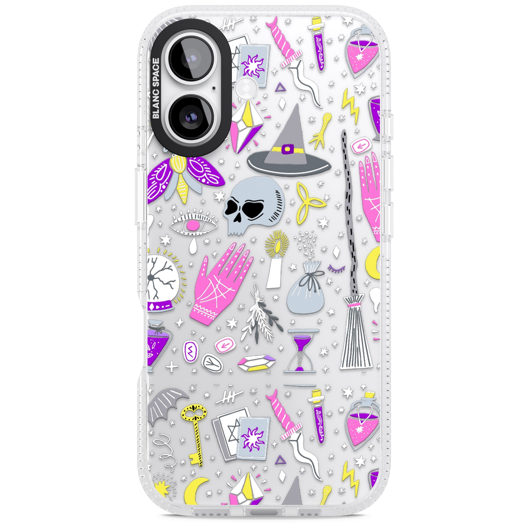 Black Magic Pattern iPhone 17 Impact Air Clear Phone Case
