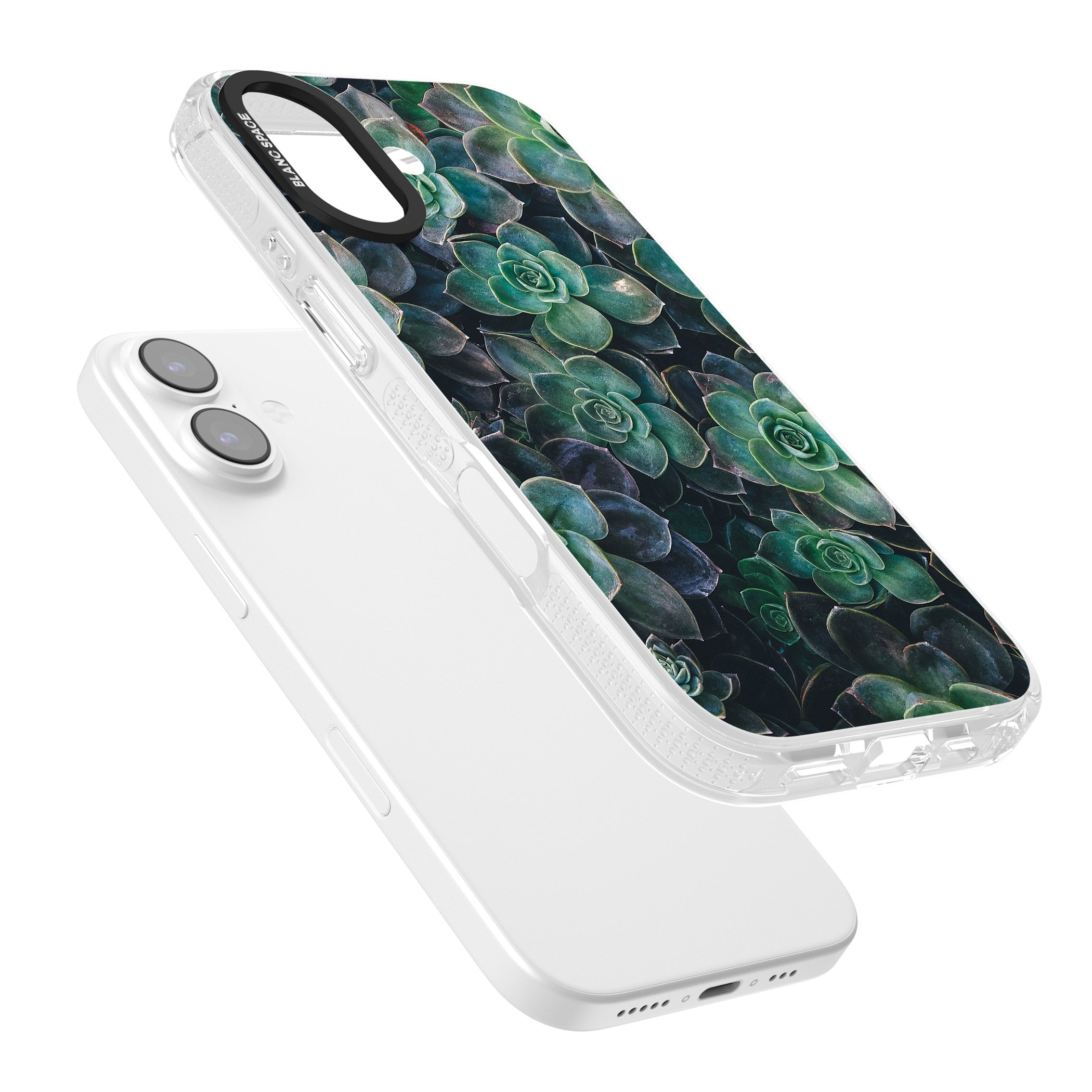 Succulent Bloom Botanical iPhone 17 Impact Air Clear Phone Case Colours