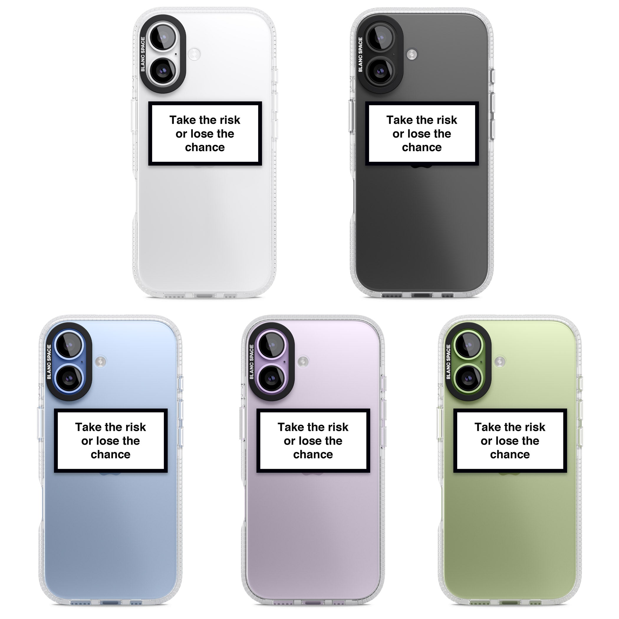 Take The Risk Or Lose The Chance iPhone 17 Impact Air Clear Phone Case APT Impact Protection