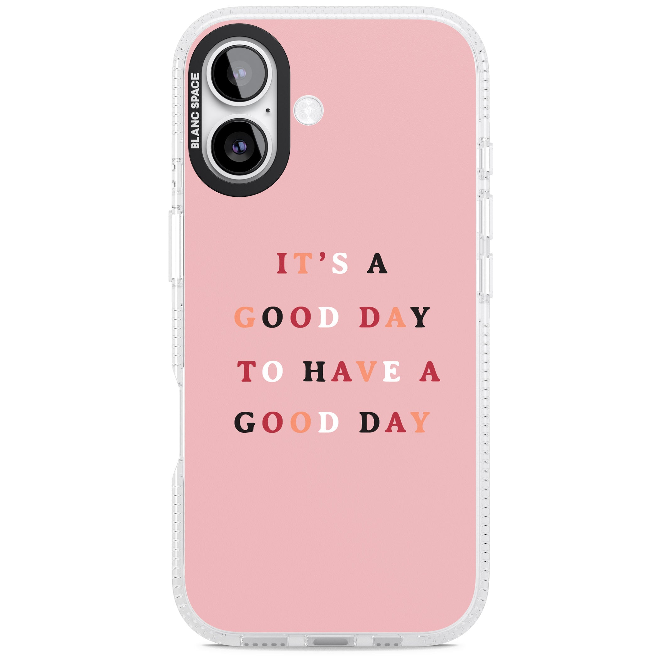 Good Day Pink Quote iPhone 17 Impact Air Clear Phone Case