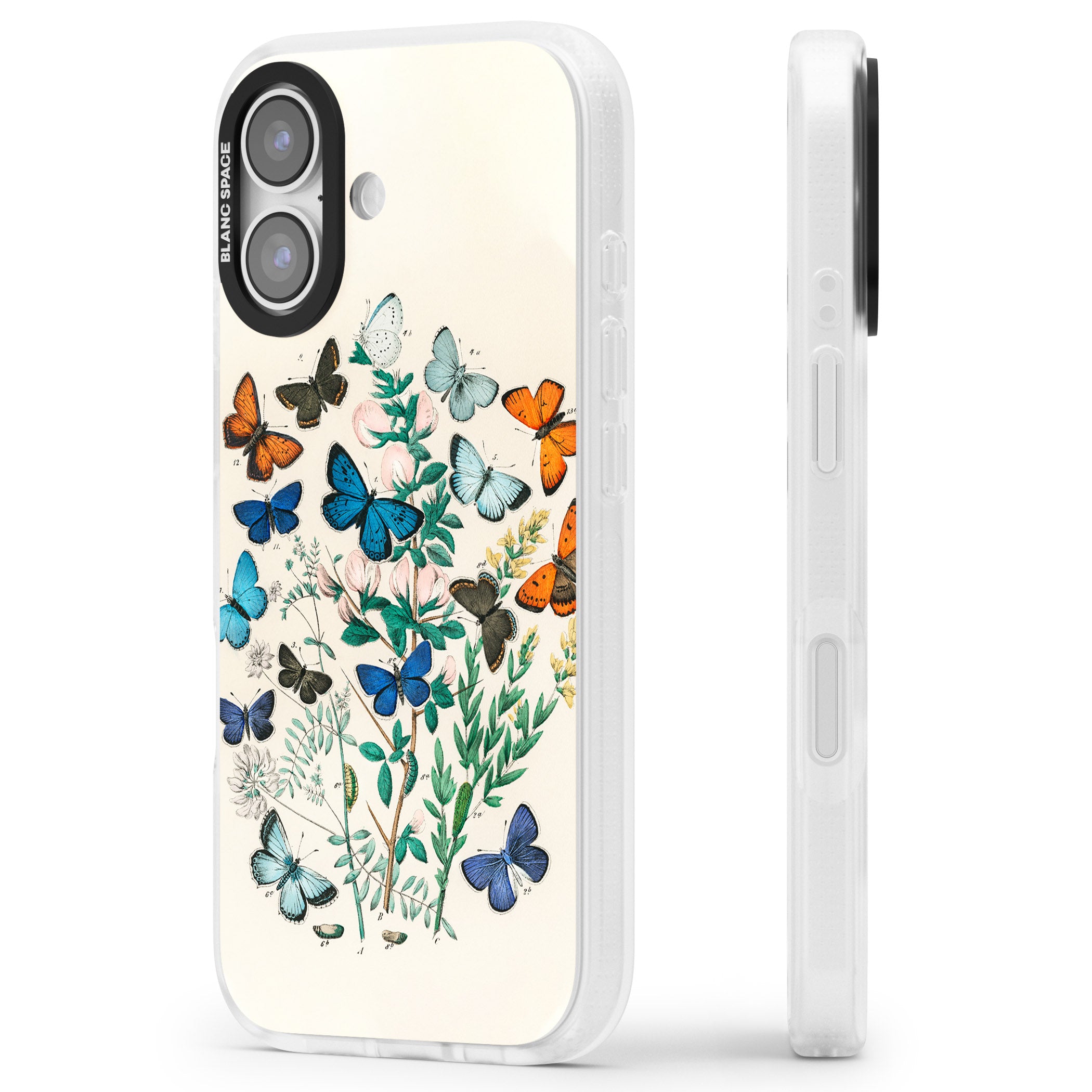 European Butterflies iPhone 17 Impact Air Clear Phone Case Side Profile
