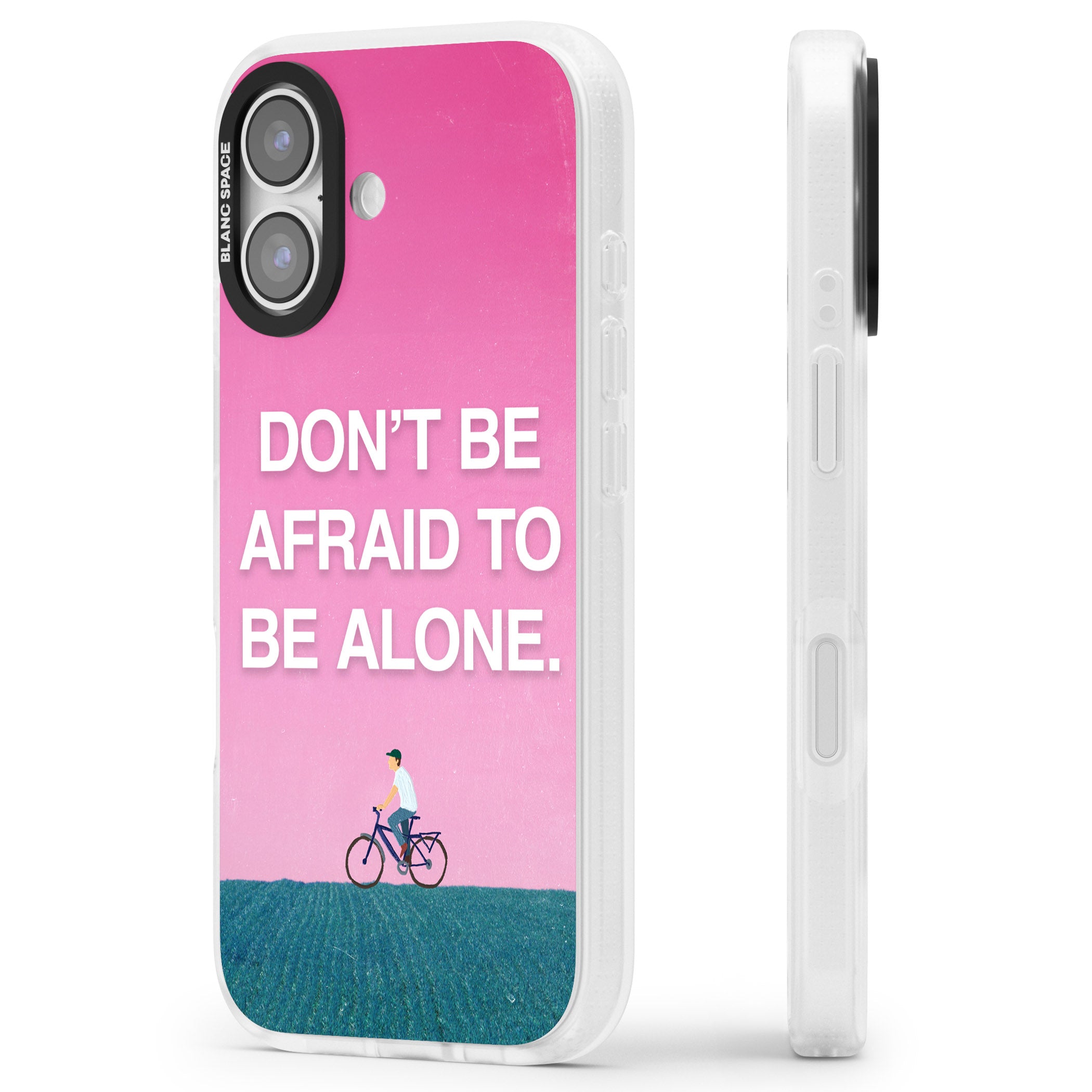 Don'T Be Afraid To Be Alone iPhone 17 Impact Air Clear Phone Case Side Profile
