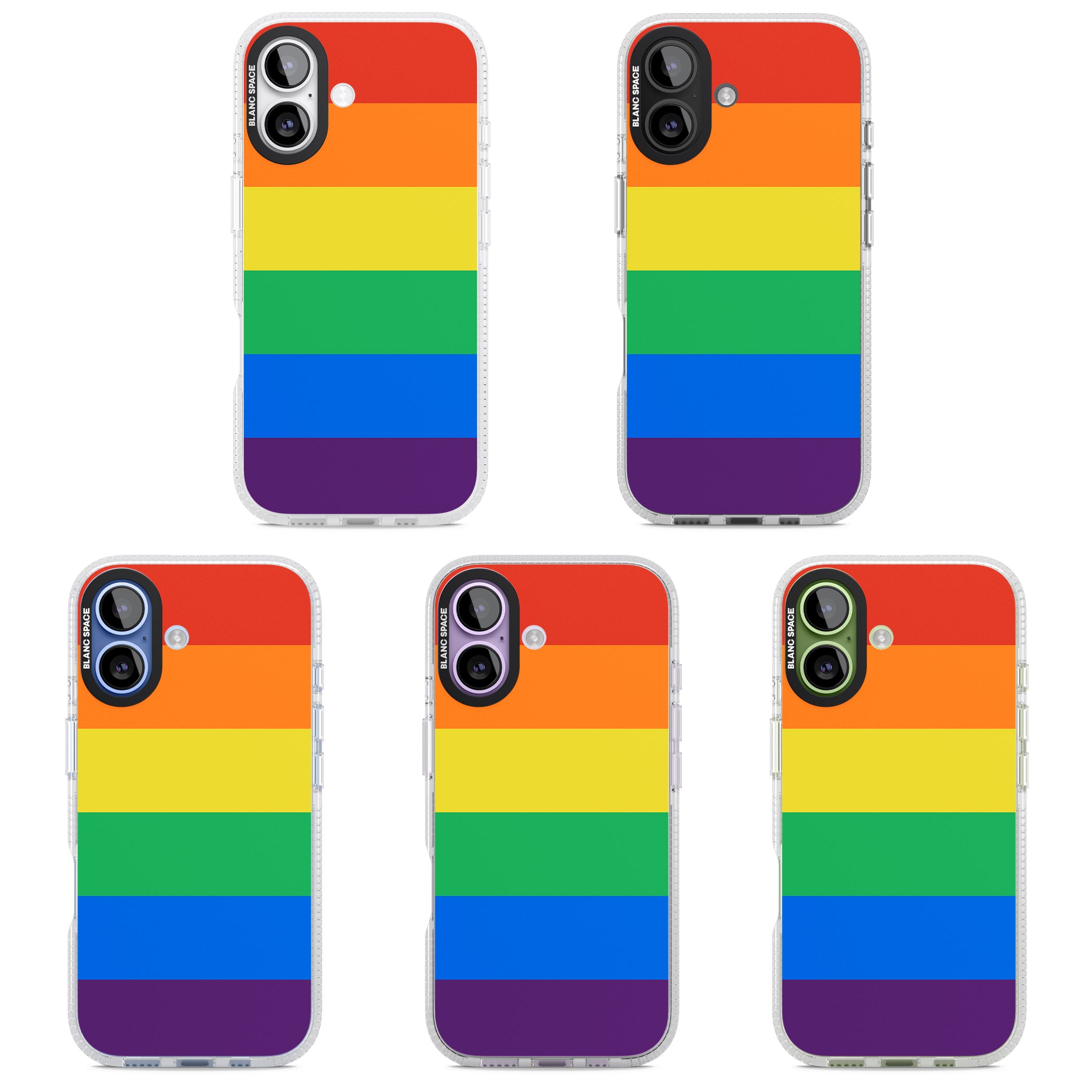 Rainbow Stripes iPhone 17 Impact Air Clear Phone Case APT Impact Protection