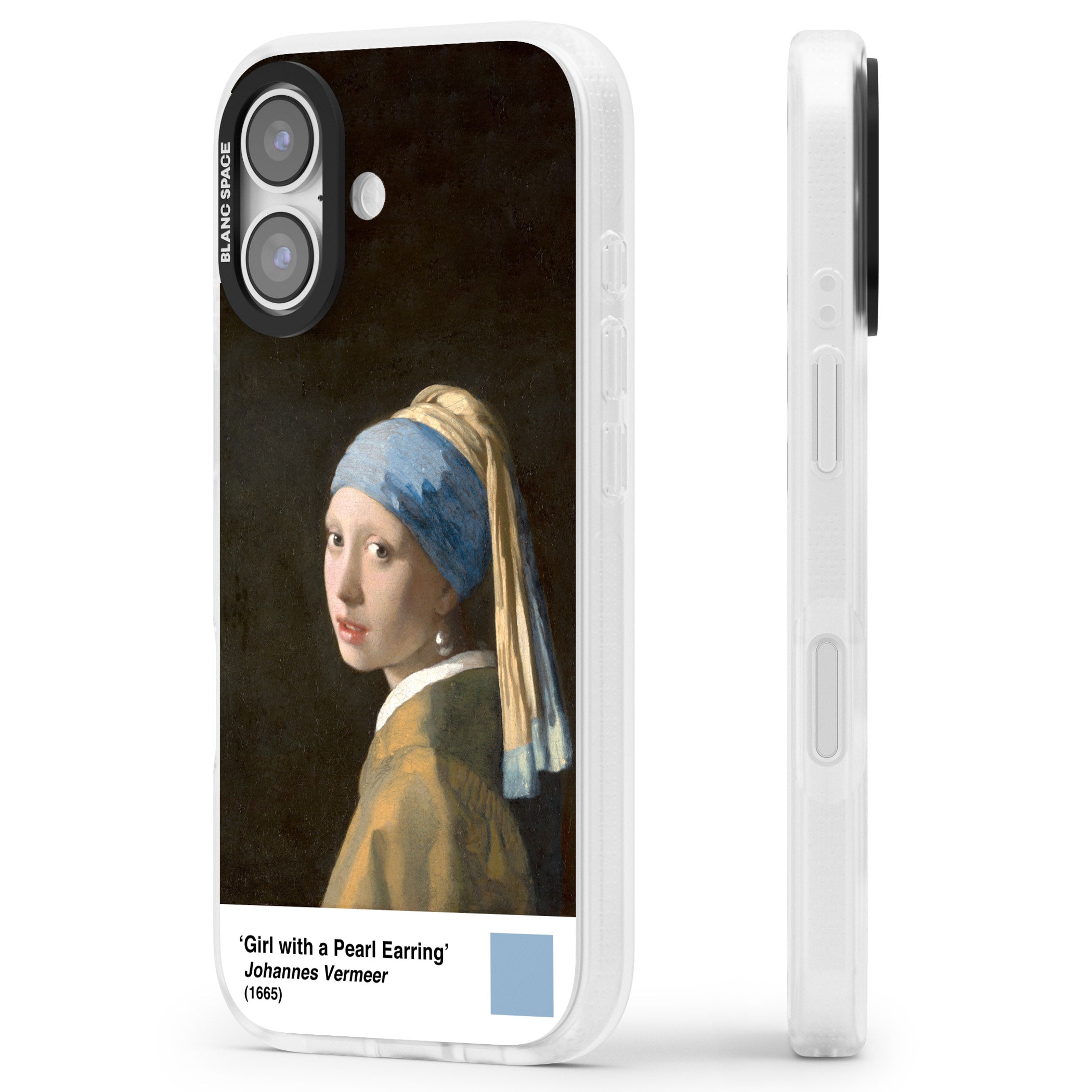 Girl With A Pearl Earring iPhone 17 Impact Air Clear Phone Case Side Profile