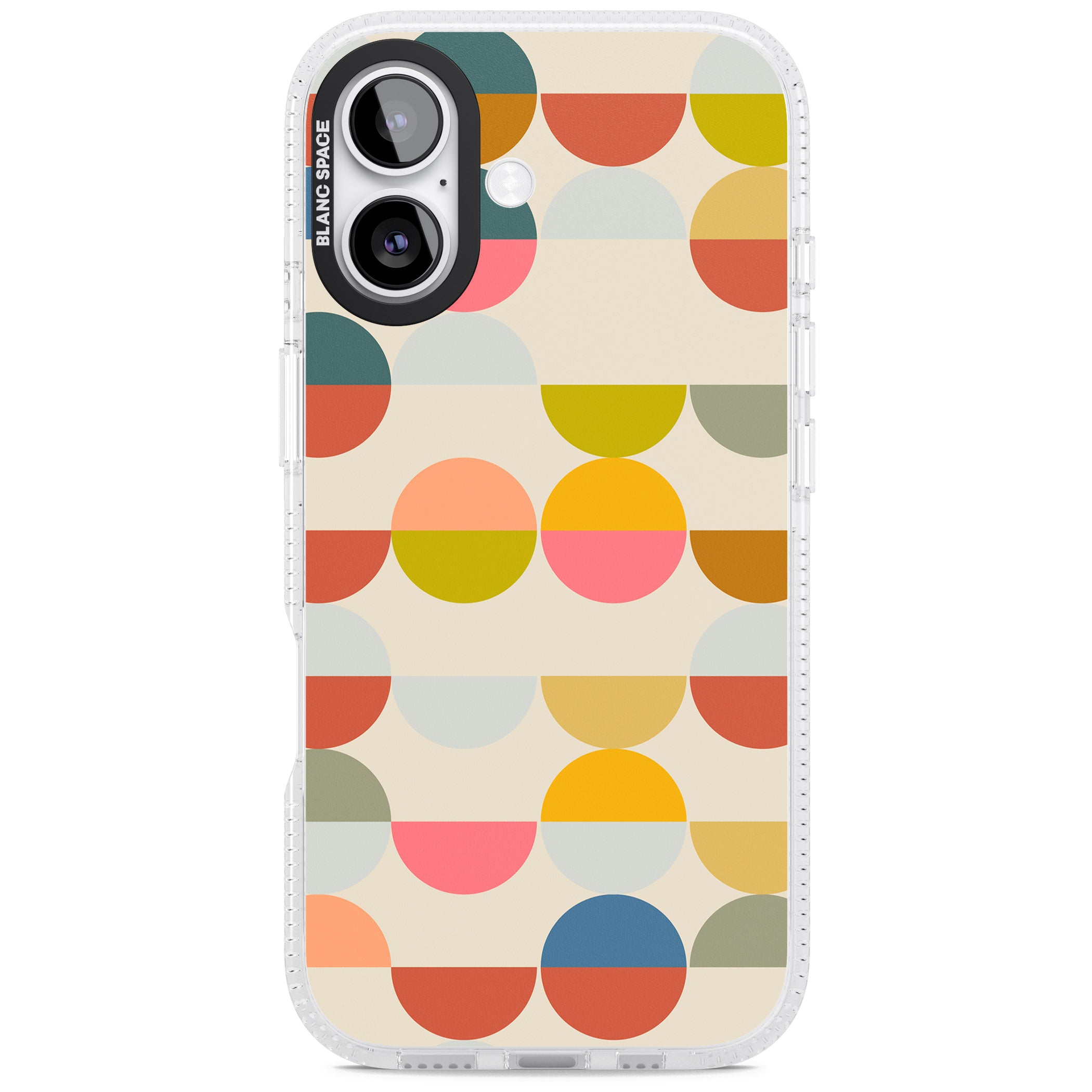 Colorful Retro Circles iPhone 17 Impact Air Clear Phone Case