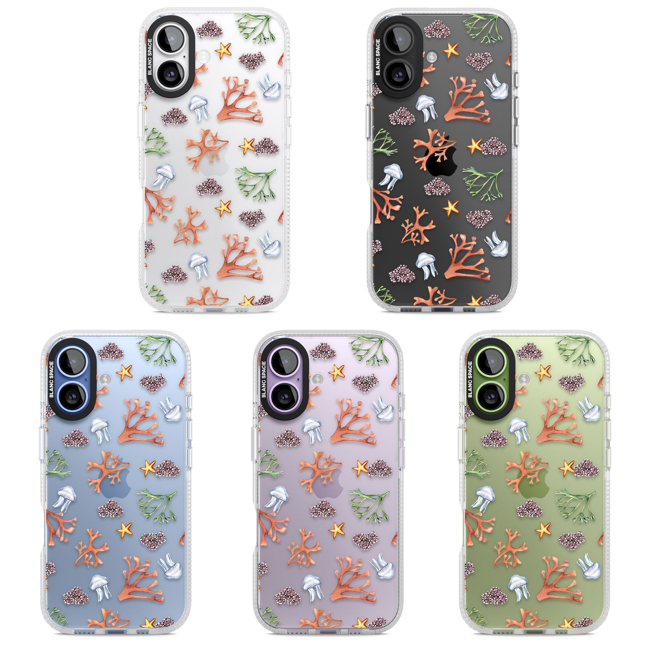 Coral & Jellyfish iPhone 17 Impact Air Clear Phone Case APT Impact Protection