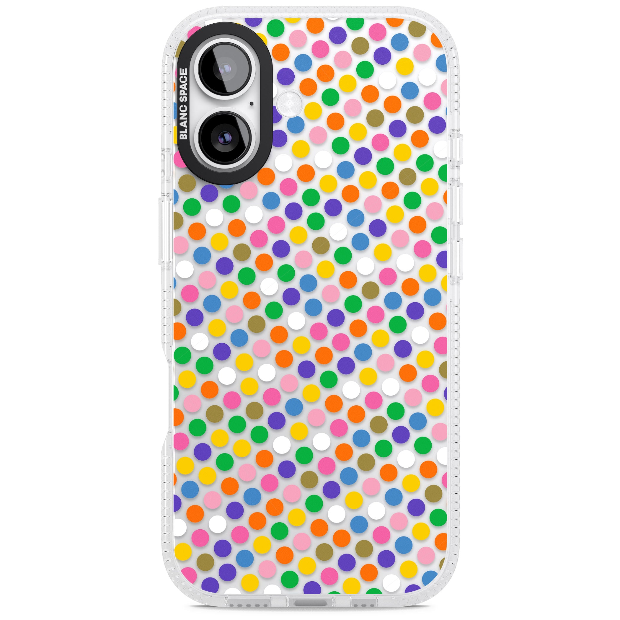 Multicolour Polka Dot Fiesta iPhone 17 Impact Air Clear Phone Case