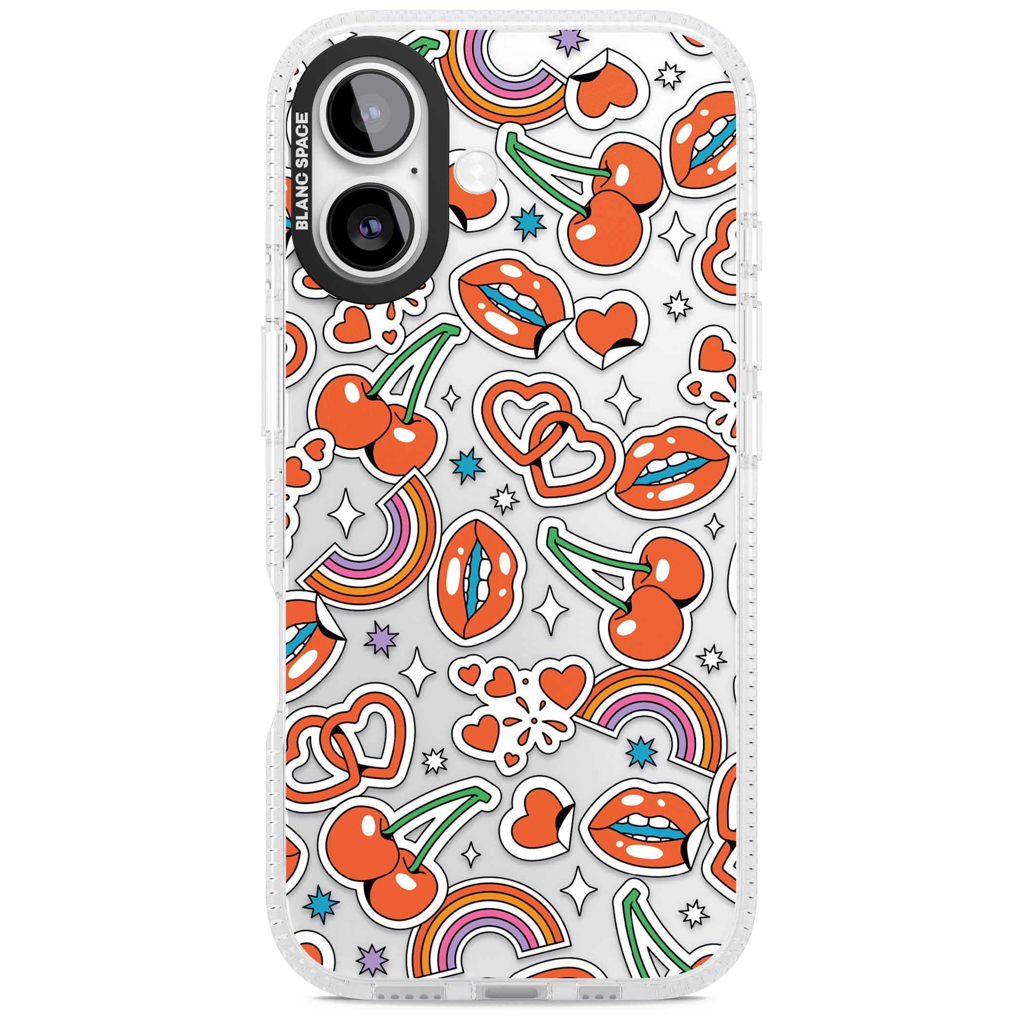 Red Sticker Pop iPhone 17 Impact Air Clear Phone Case