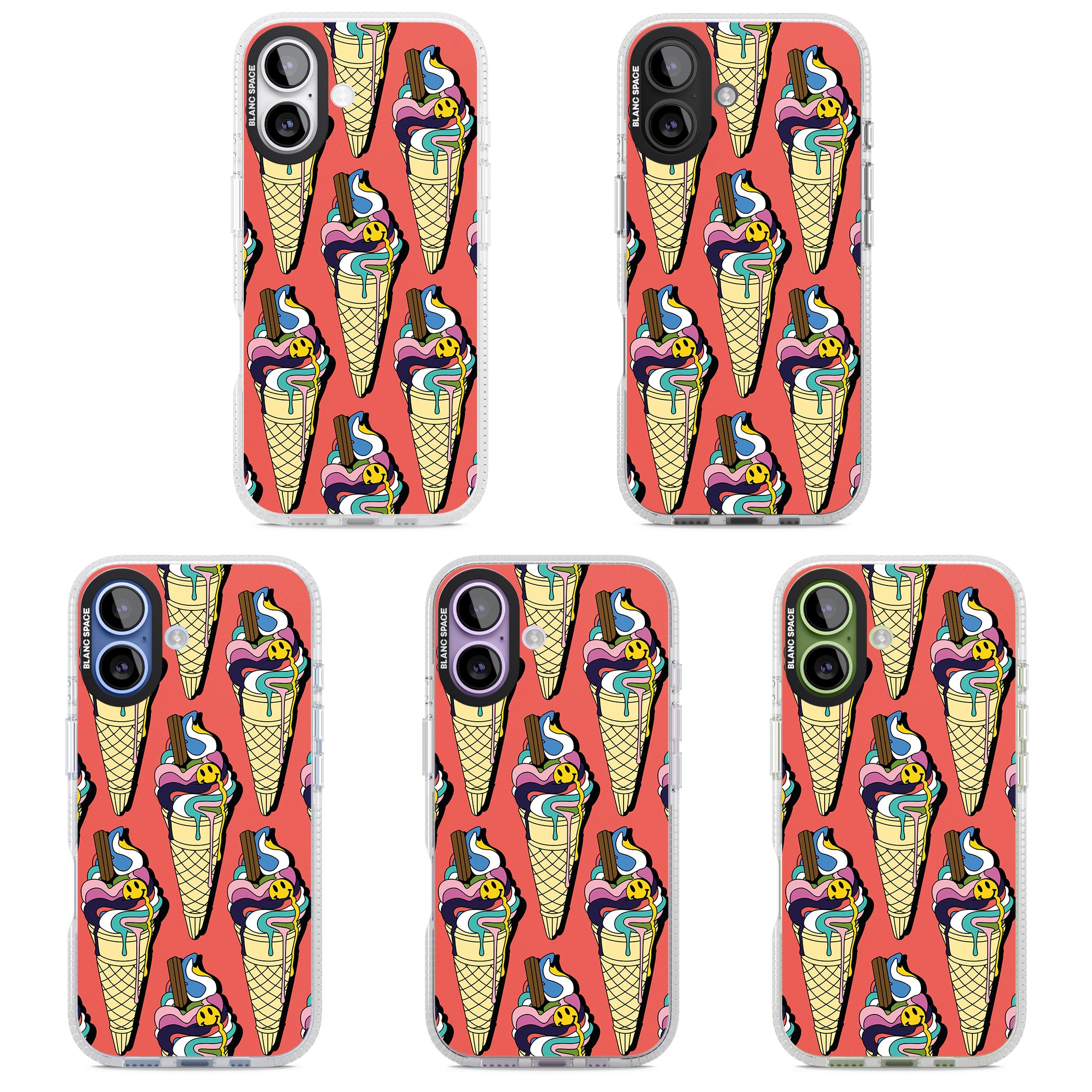 Trip & Drip Ice Cream (Red) iPhone 17 Impact Air Clear Phone Case APT Impact Protection