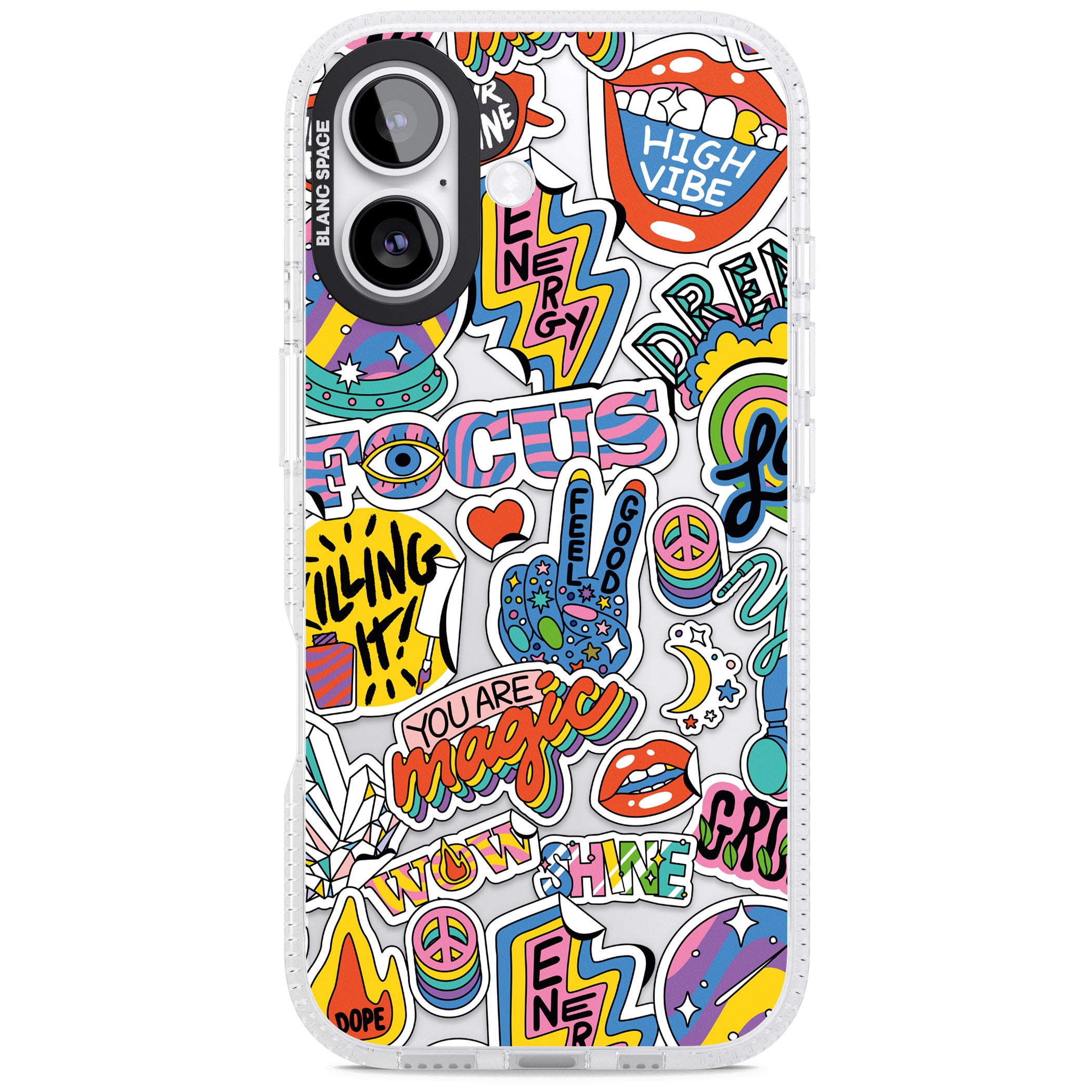 Magic Sticker Collage iPhone 17 Impact Air Clear Phone Case