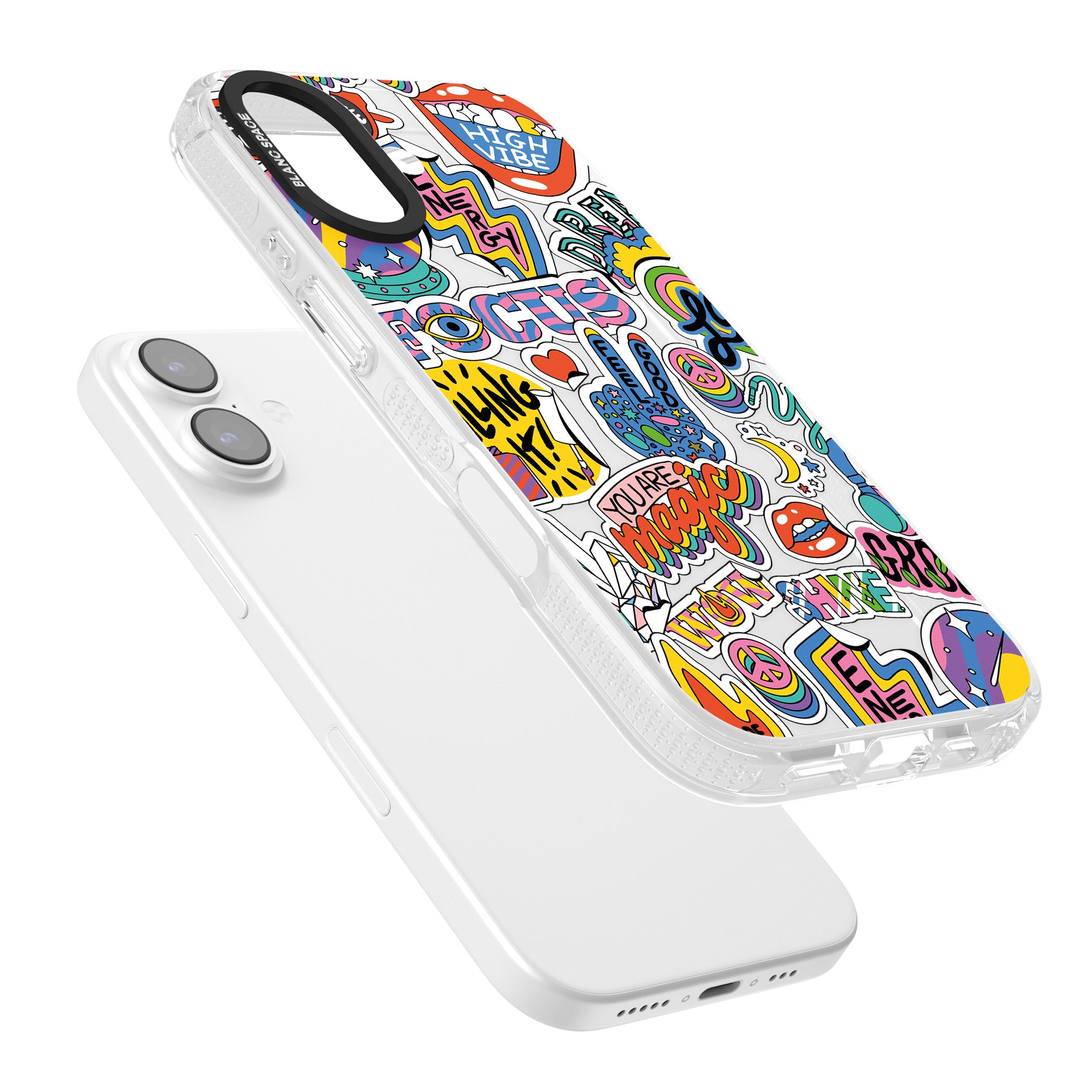 Magic Sticker Collage iPhone 17 Impact Air Clear Phone Case Colours