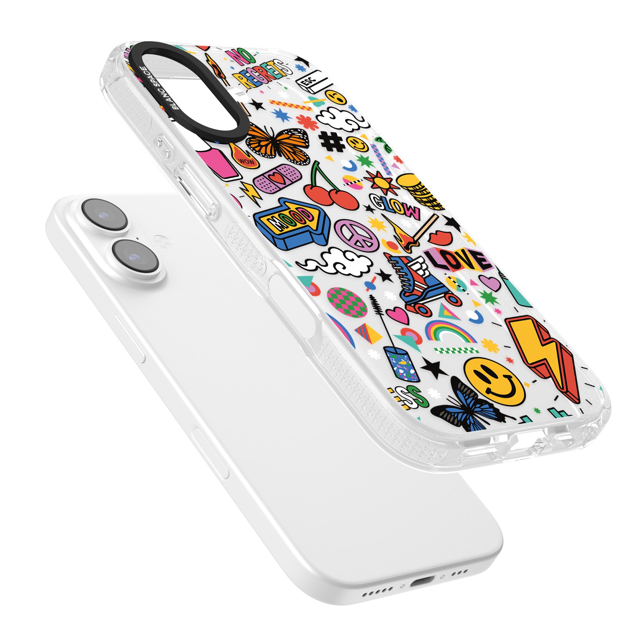 Electric Love iPhone 17 Impact Air Clear Phone Case Colours