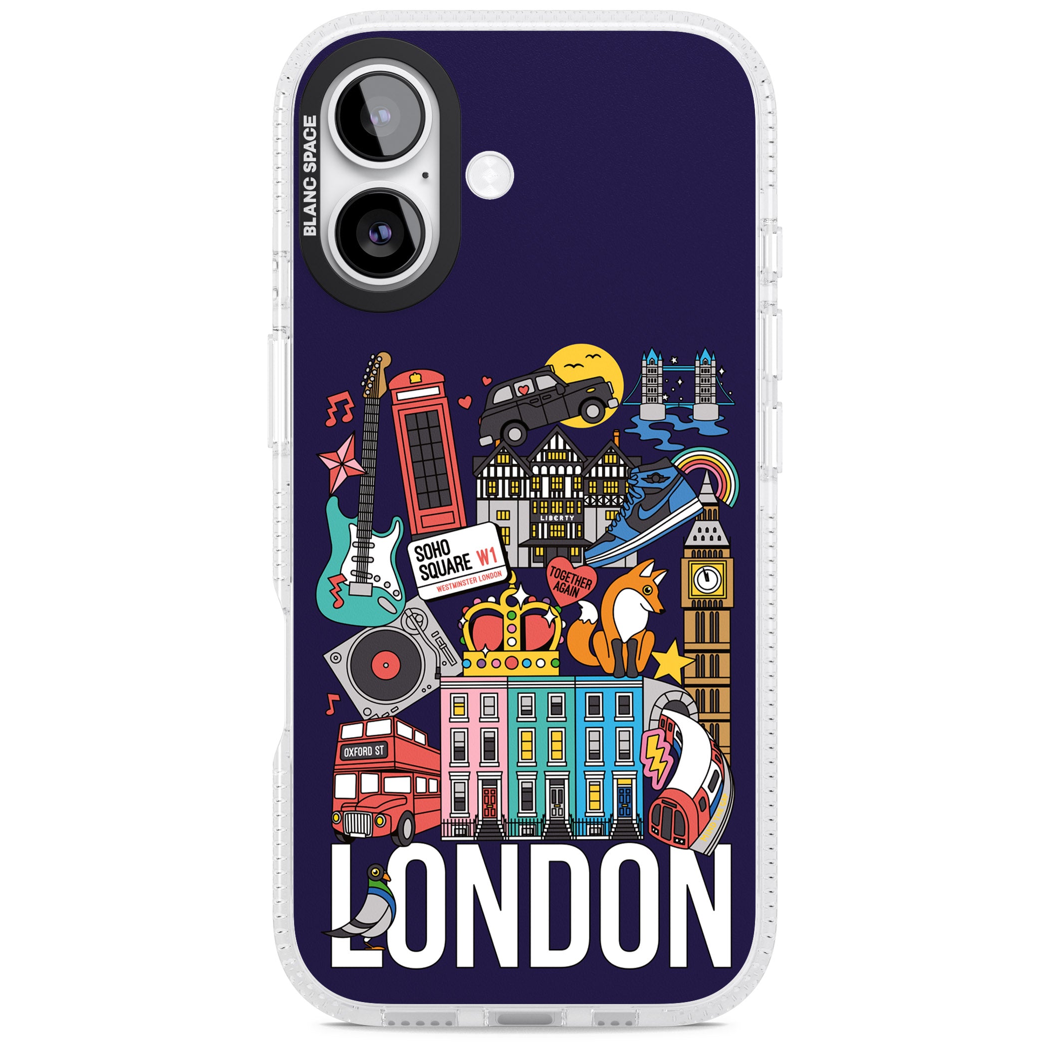 London Calling iPhone 17 Impact Air Clear Phone Case