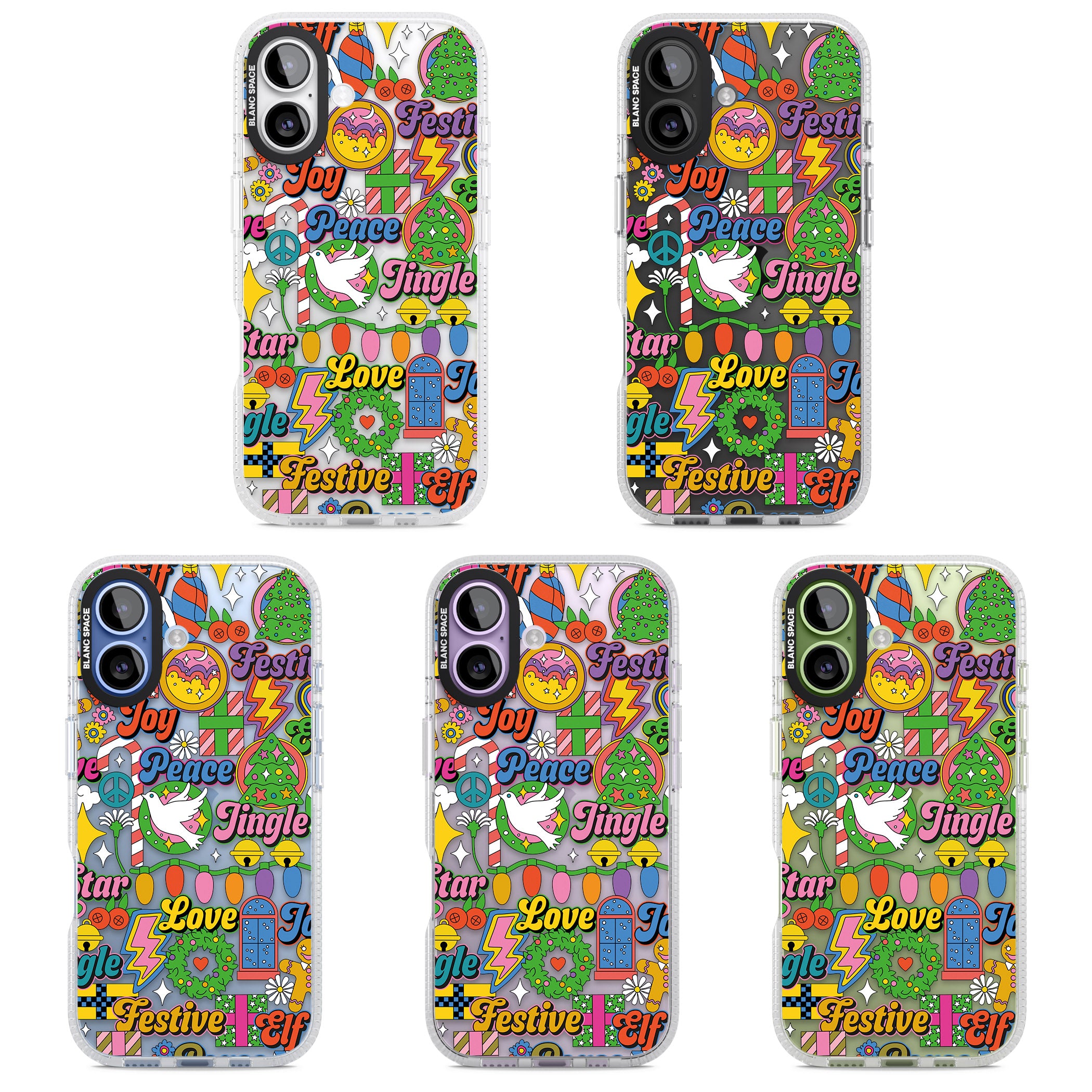 Peace & Festivities iPhone 17 Impact Air Clear Phone Case APT Impact Protection