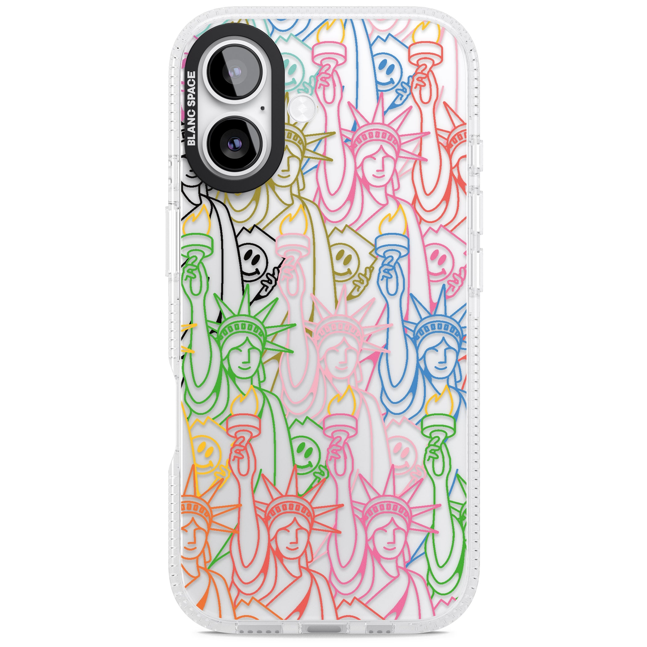 Multicolour Liberty Line Pattern iPhone 17 Impact Air Clear Phone Case