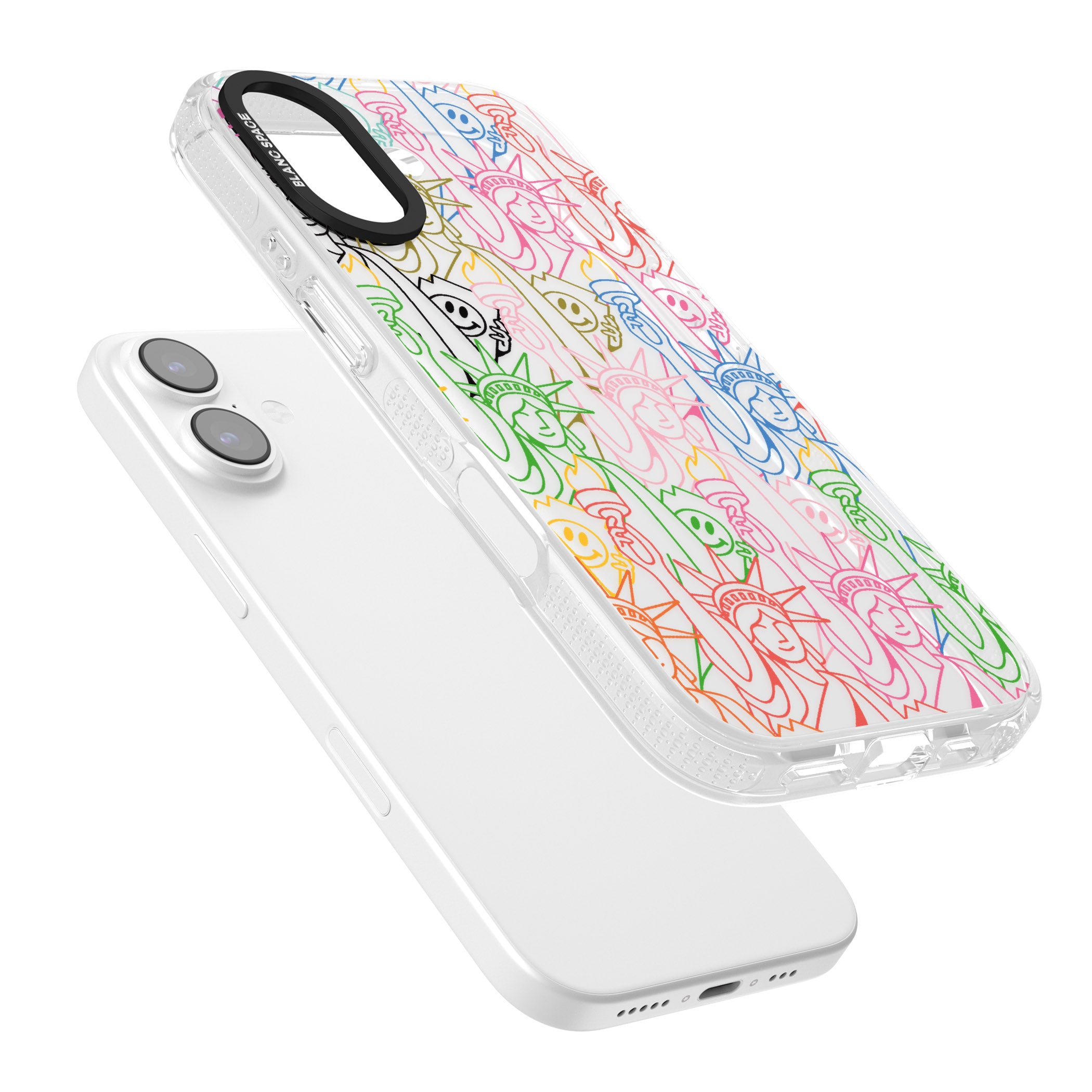 Multicolour Liberty Line Pattern iPhone 17 Impact Air Clear Phone Case Colours