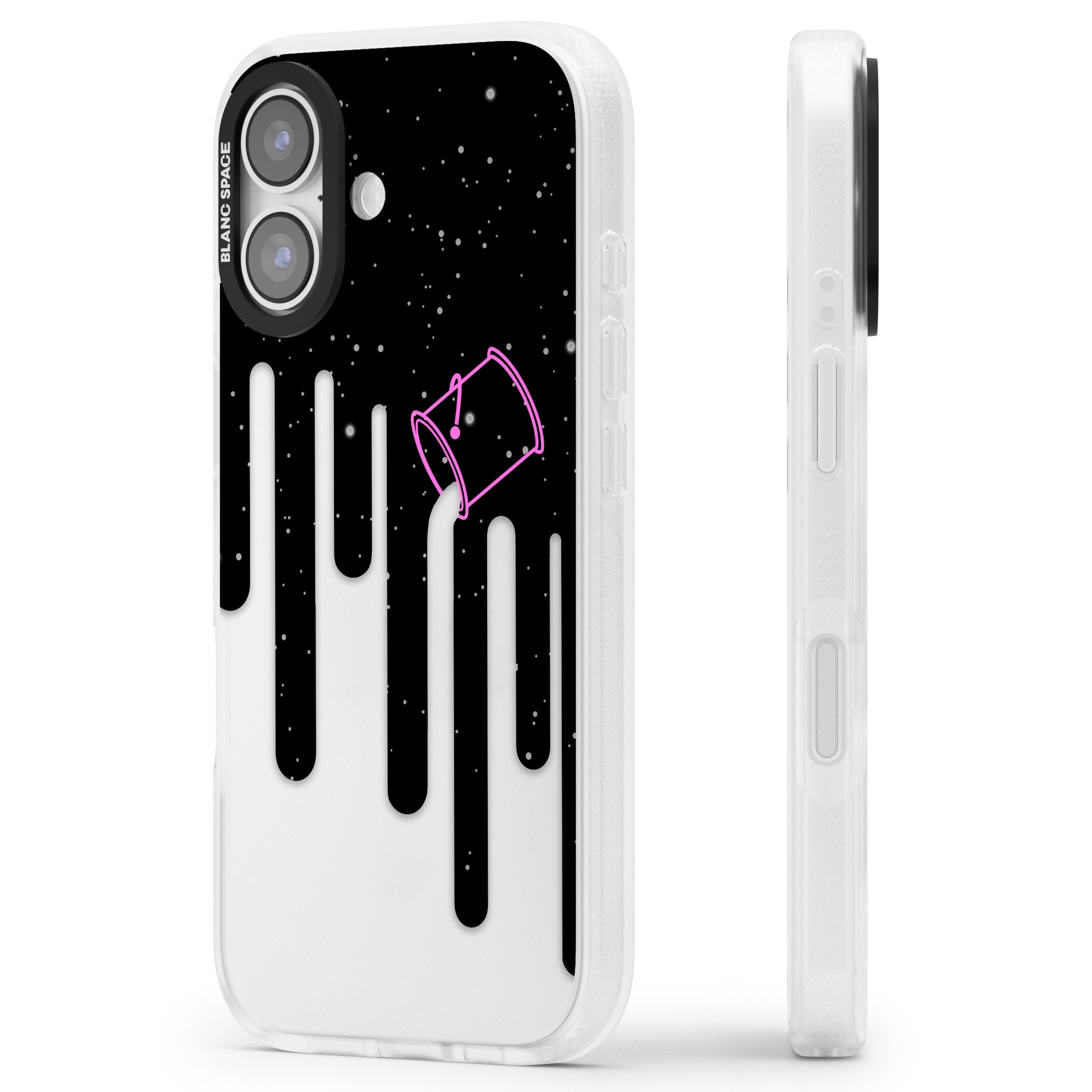 Cosmic Drip iPhone 17 Impact Air Clear Phone Case Side Profile