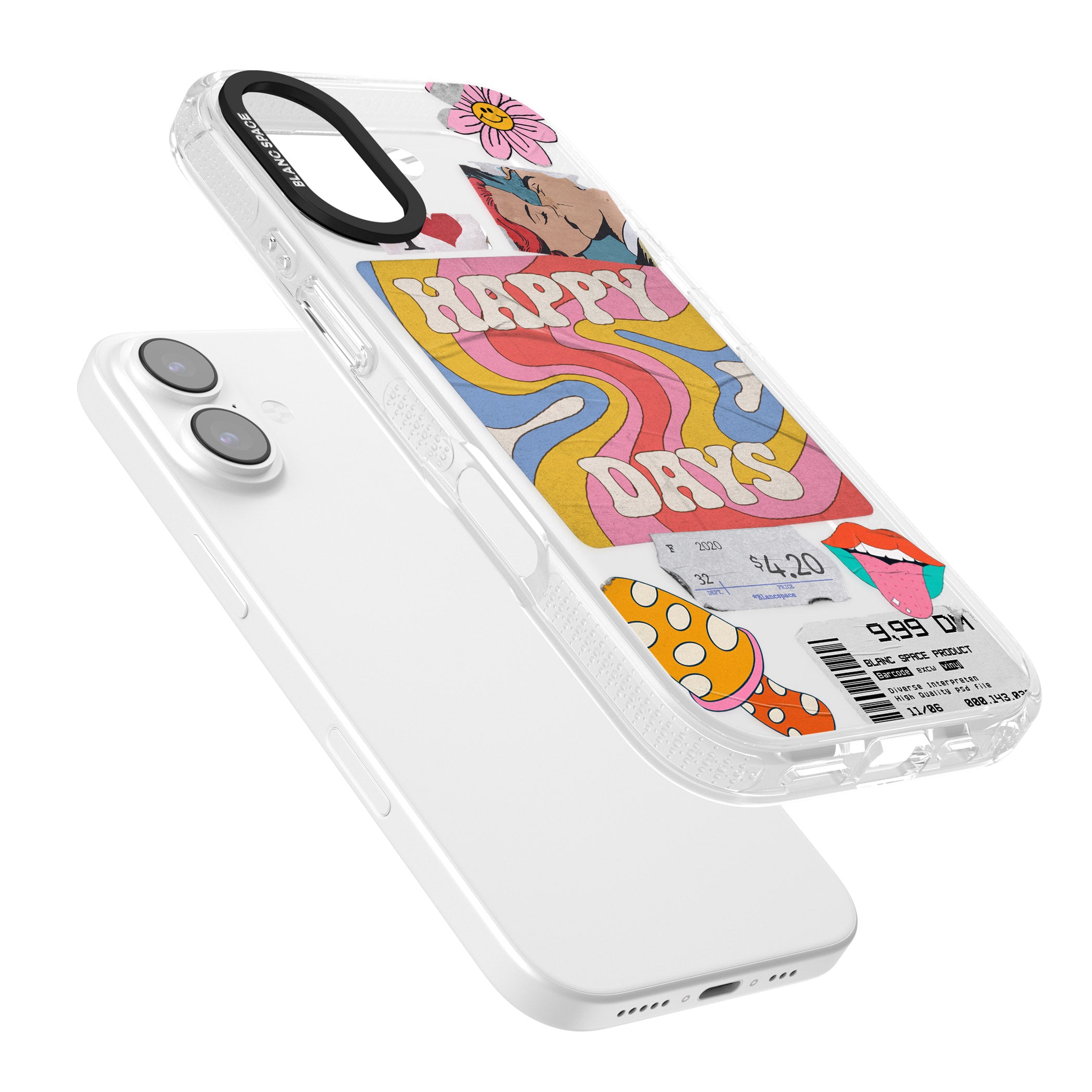 Groovy Trip iPhone 17 Impact Air Clear Phone Case Colours