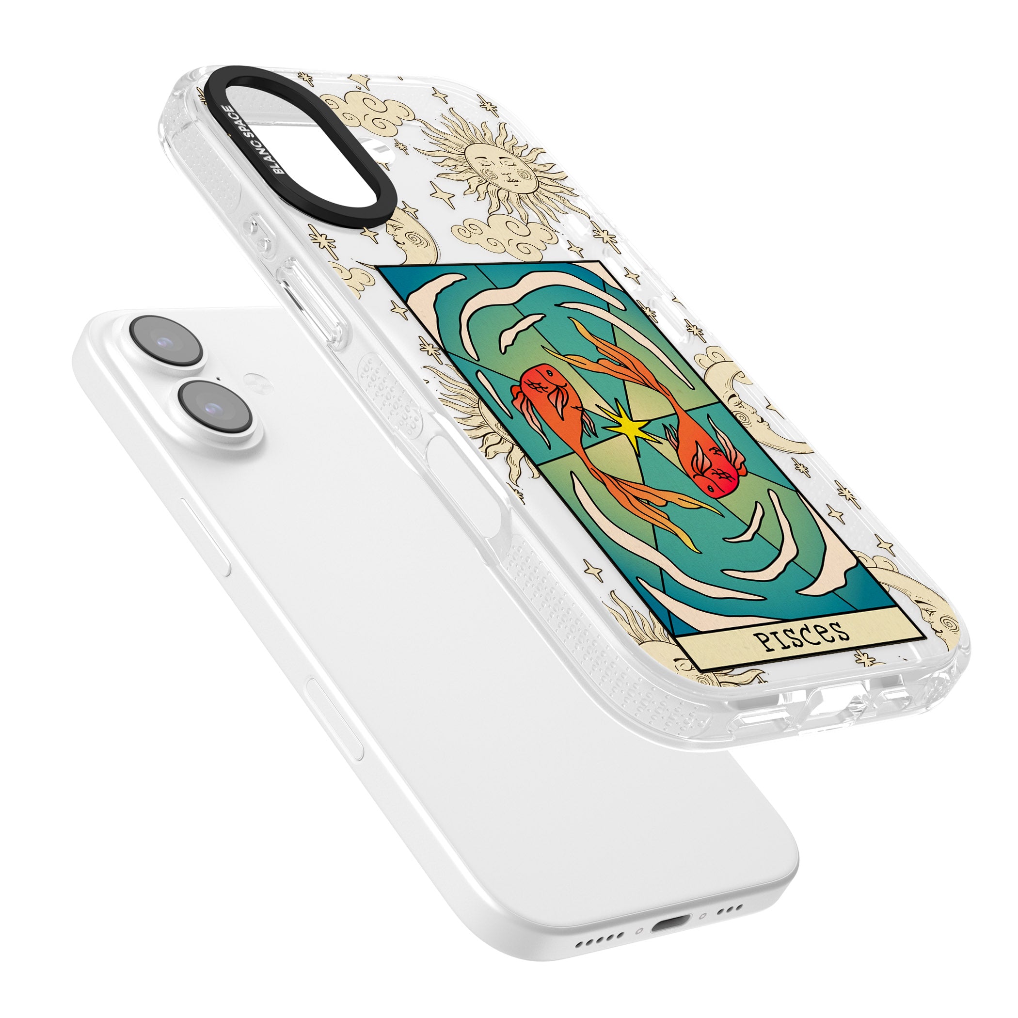 Celestial Zodiac Pisces iPhone 17 Impact Air Clear Phone Case Colours