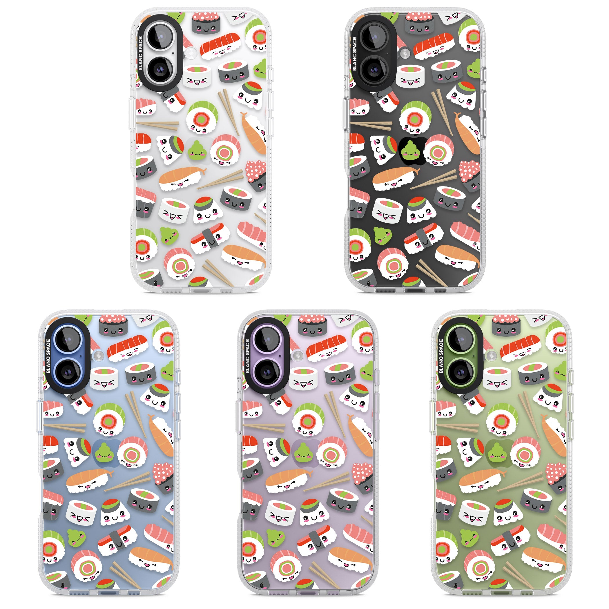 Kawaii Sushi Party iPhone 17 Impact Air Clear Phone Case APT Impact Protection