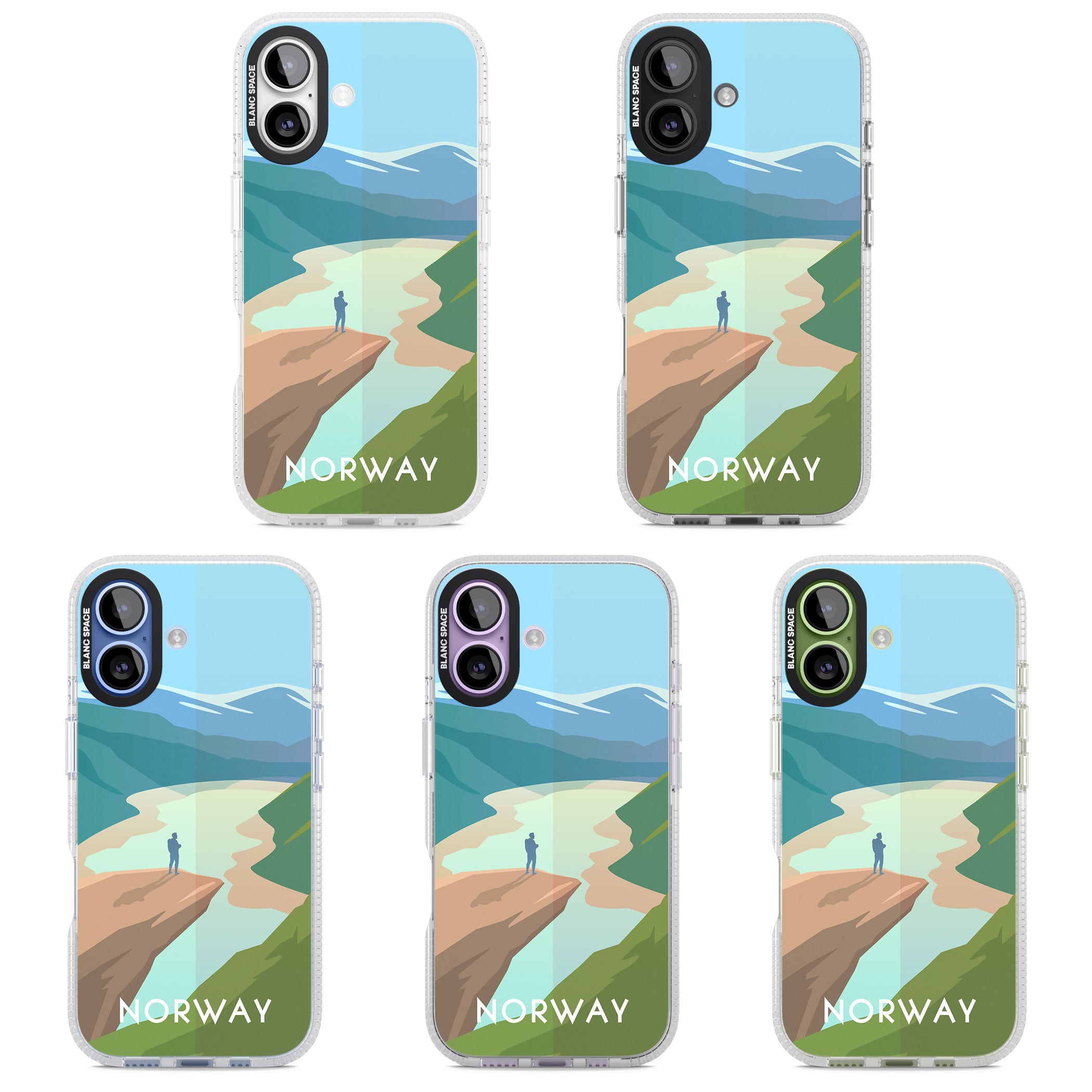 Vintage Travel Poster Norway iPhone 17 Impact Air Clear Phone Case APT Impact Protection