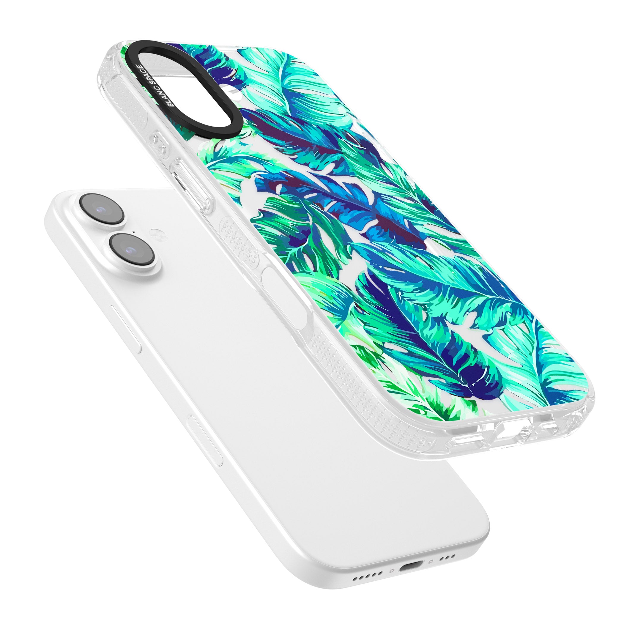 Tropical Palms iPhone 17 Impact Air Clear Phone Case Colours