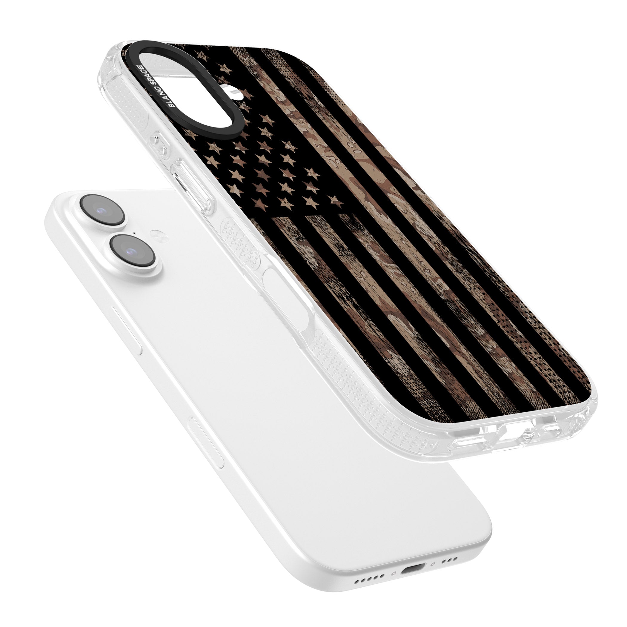 Desert Camo Us Flag iPhone 17 Impact Air Clear Phone Case Colours