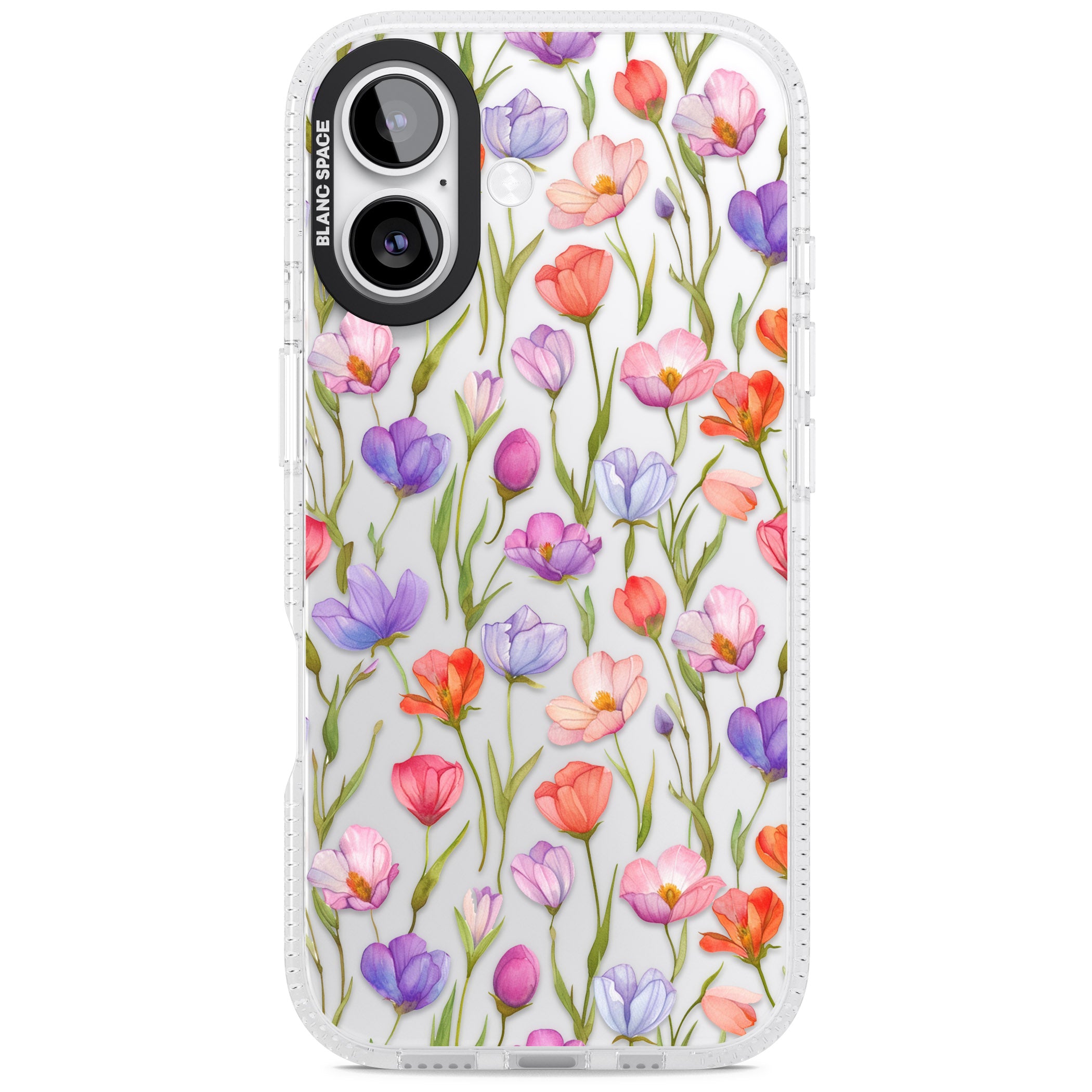 Red, Pink & Purple Flowers iPhone 17 Impact Air Clear Phone Case