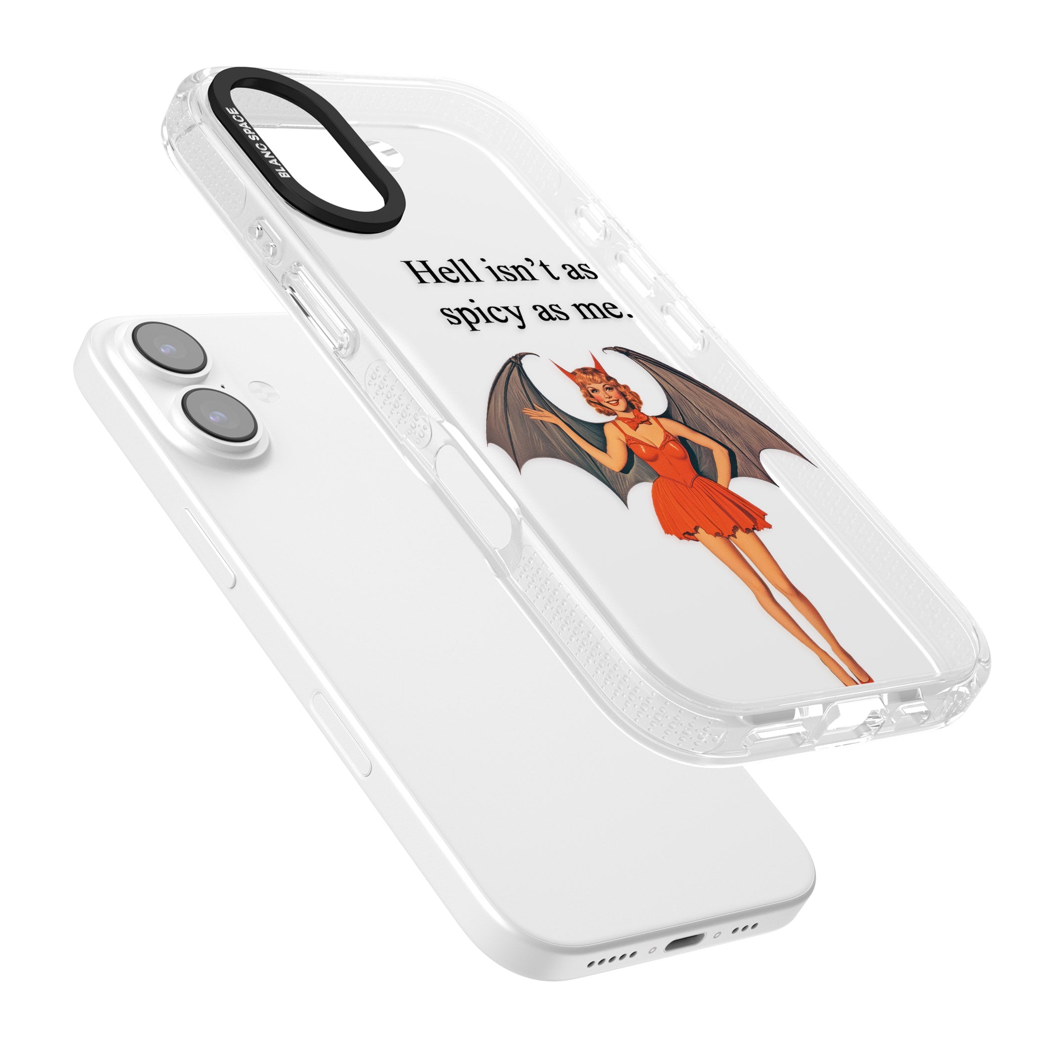 Hell Isnt As Spicy As Me iPhone 17 Impact Air Clear Phone Case Colours