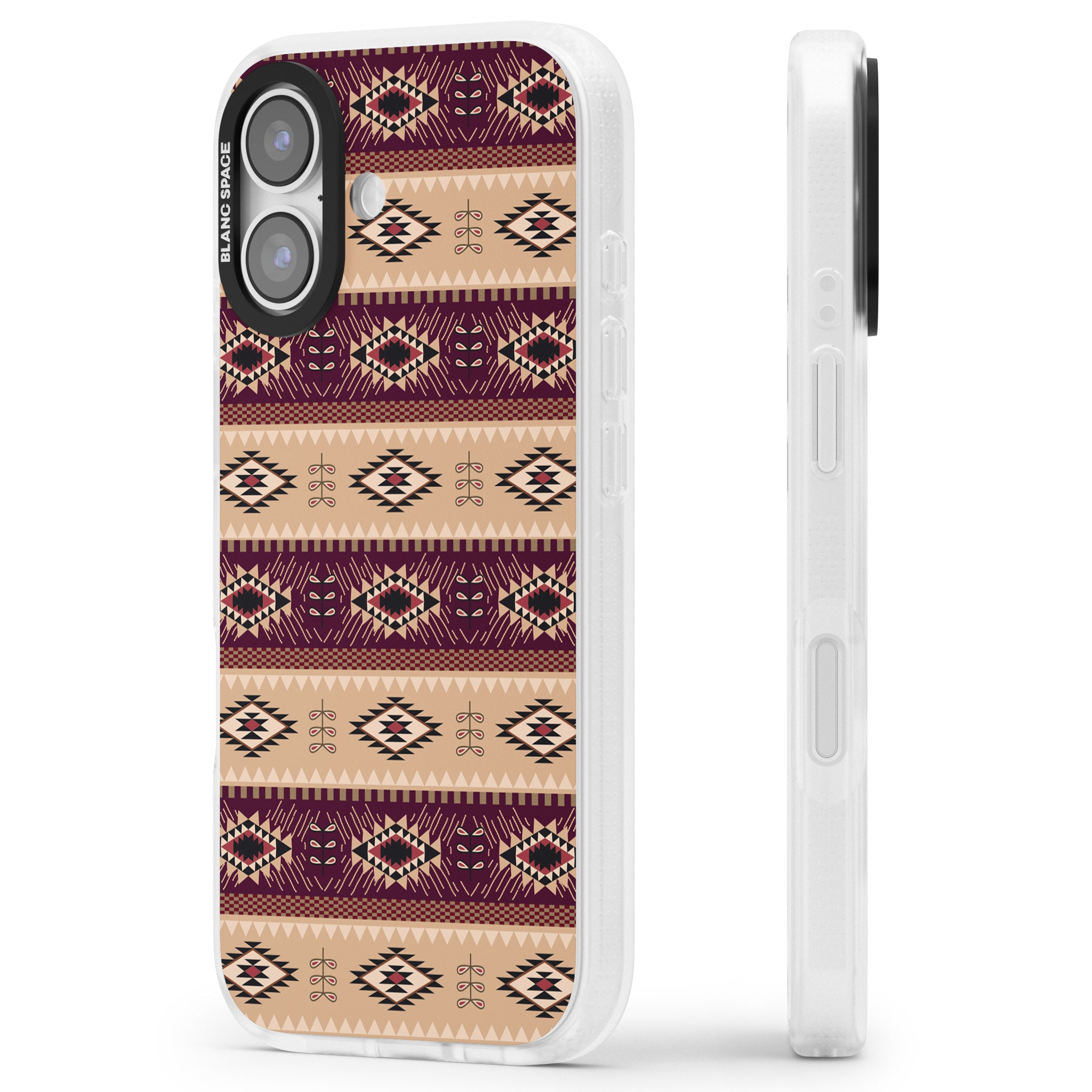 Western Poncho iPhone 17 Impact Air Clear Phone Case Side Profile