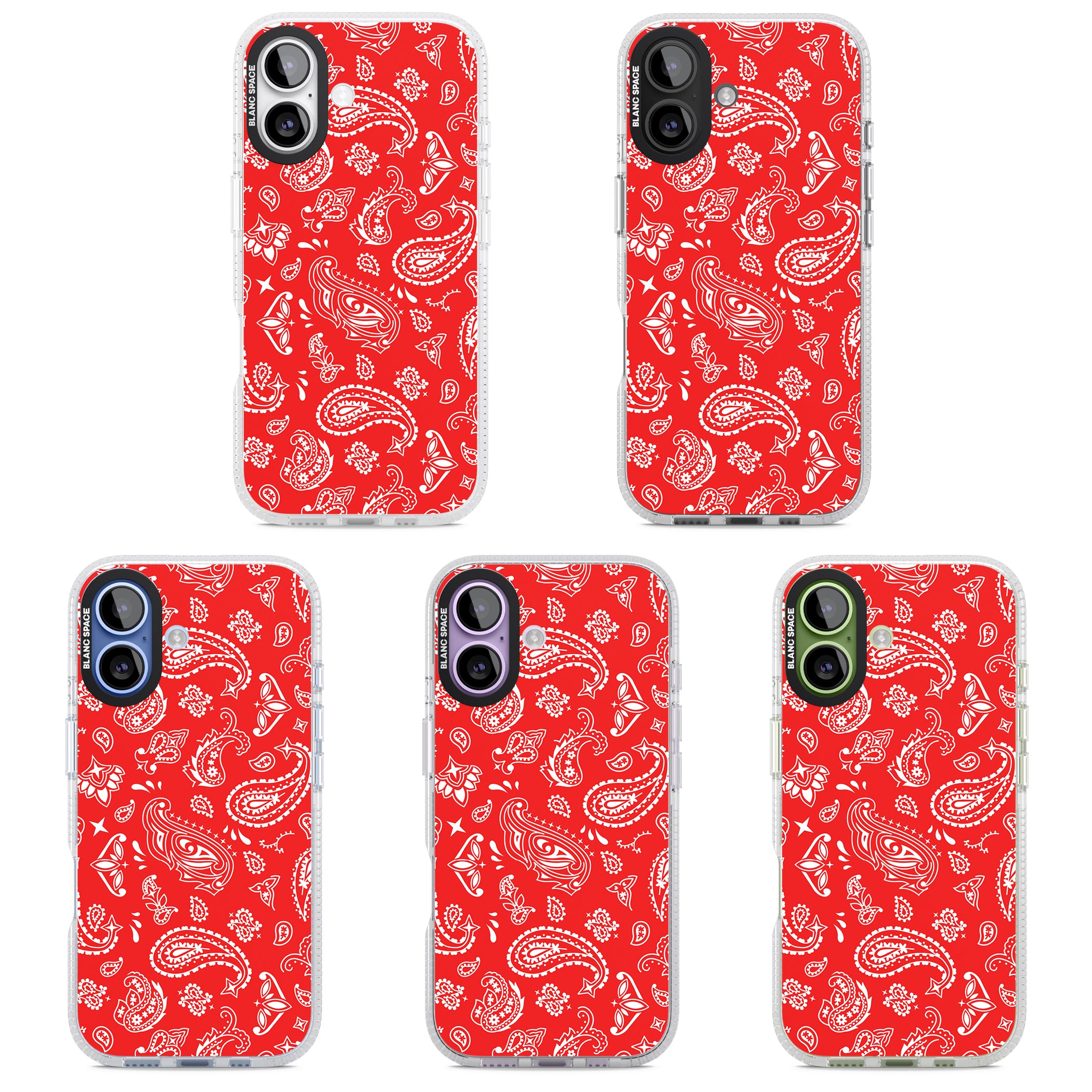 Red Bandana iPhone 17 Impact Air Clear Phone Case APT Impact Protection