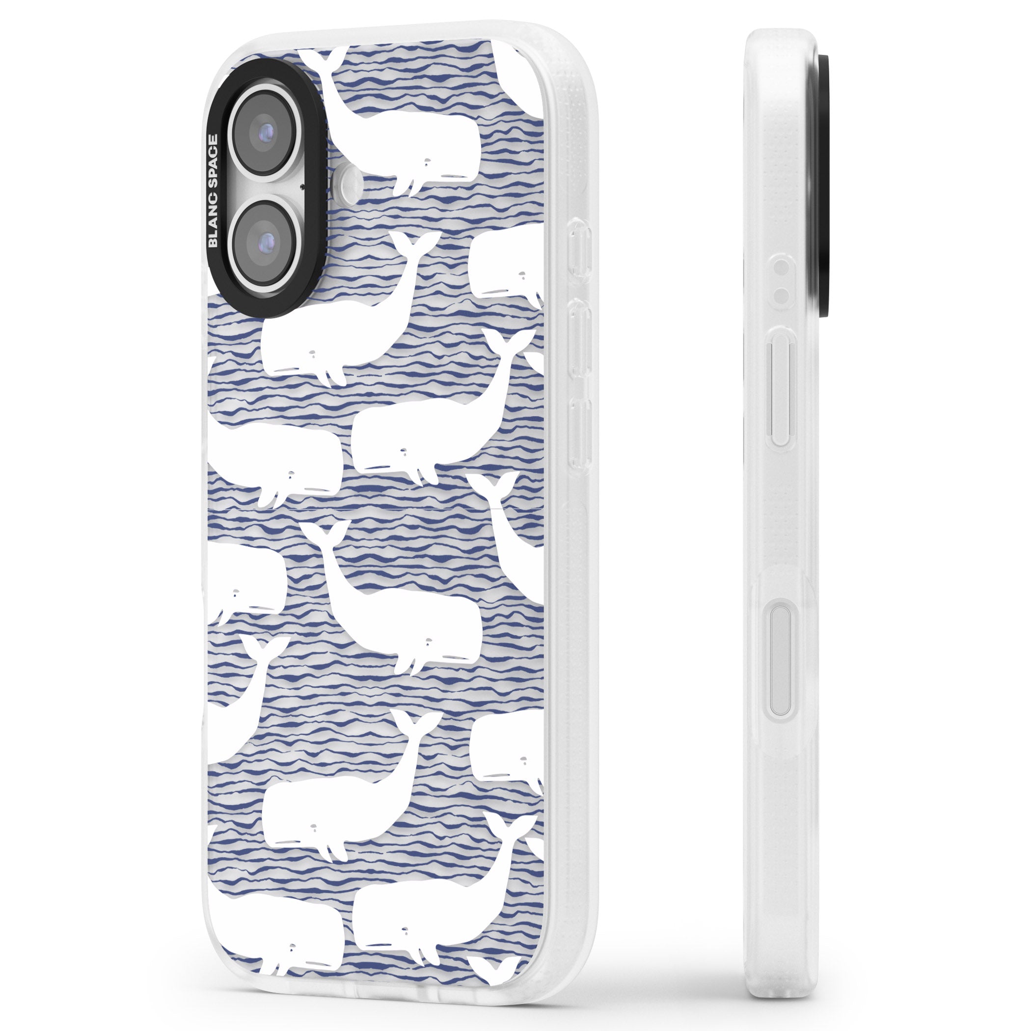 Whale Wave iPhone 17 Impact Air Clear Phone Case Side Profile