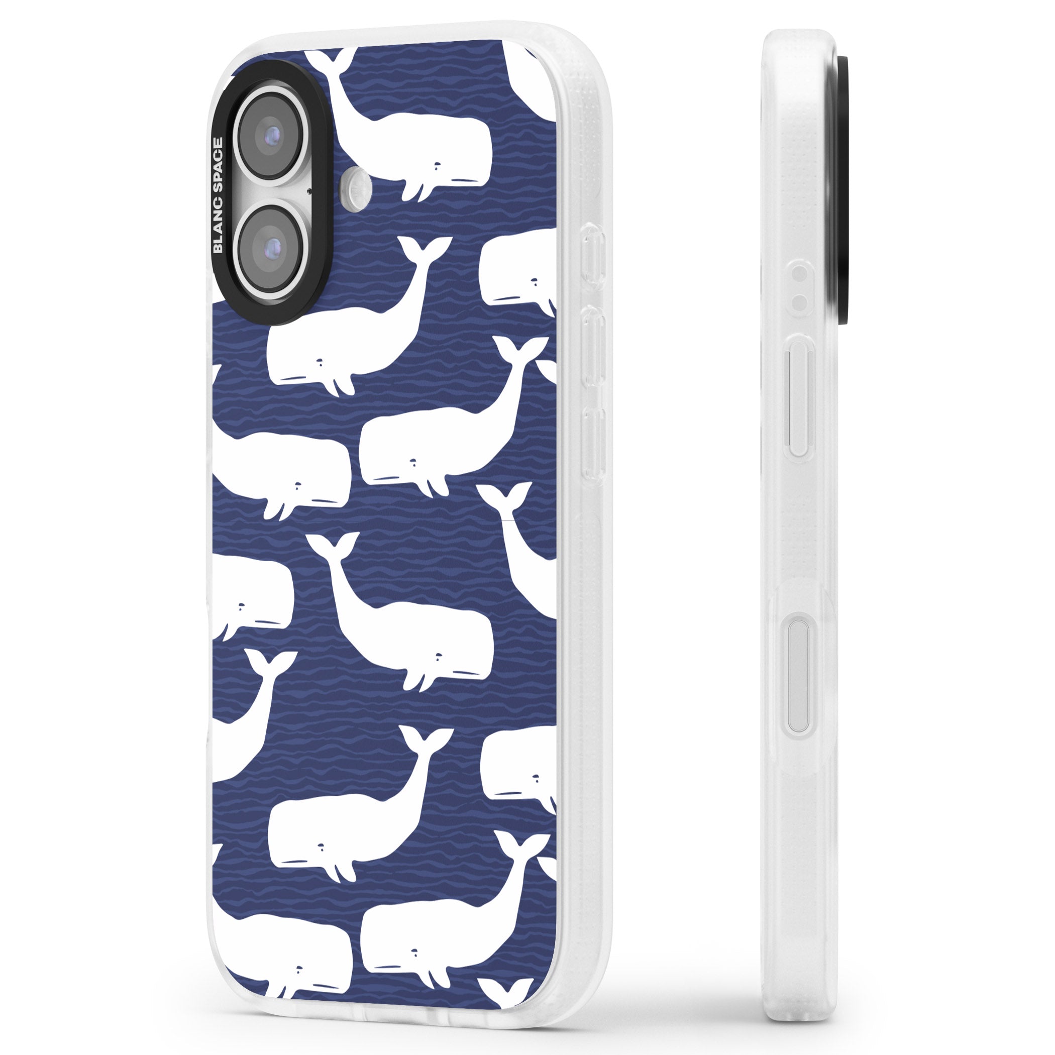 Whale Dreams iPhone 17 Impact Air Clear Phone Case Side Profile
