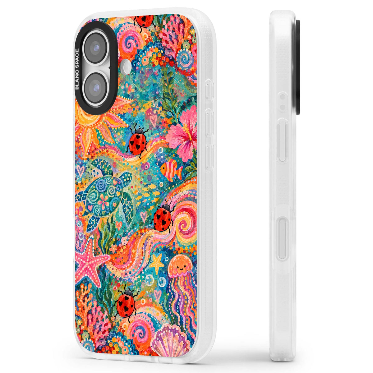 Coral Whimsy for her iPhone case | Clear Case Impact Air case for iPhone 17