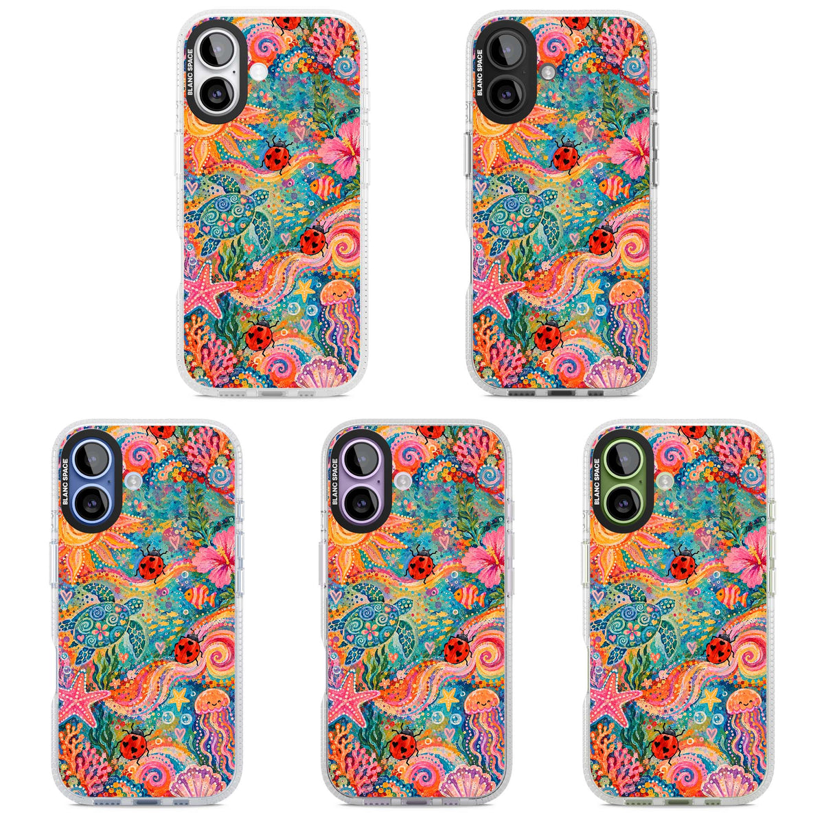 Coral Whimsy for her iPhone case | Clear Case Impact Air case for iPhone 17