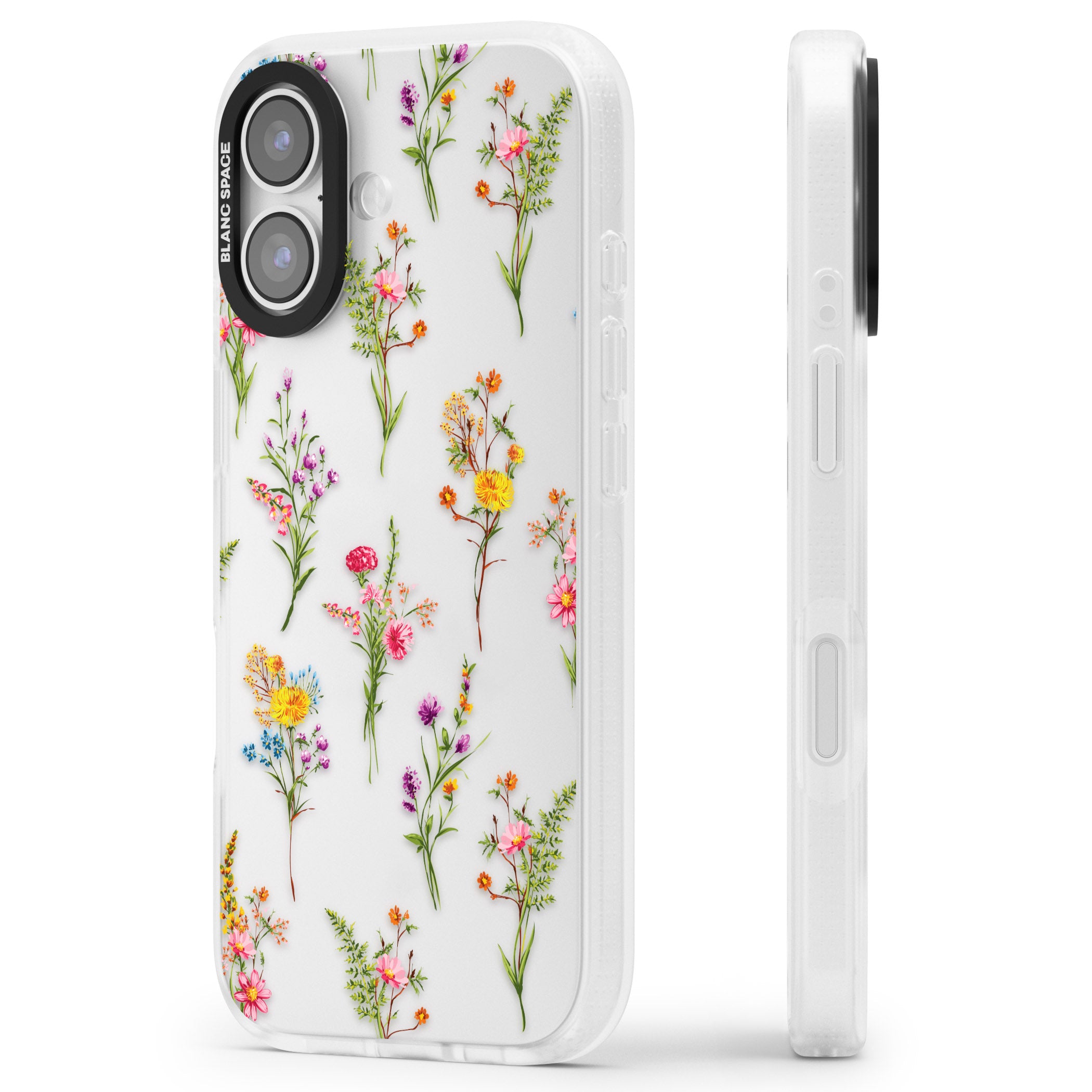 Picked Wildflowers iPhone 17 Impact Air Clear Phone Case Side Profile