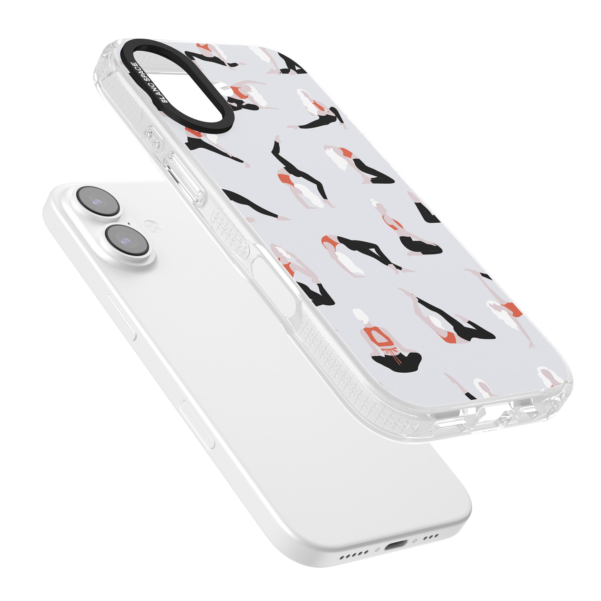 Yoga Poses Standard iPhone 17 Impact Air Clear Phone Case Colours