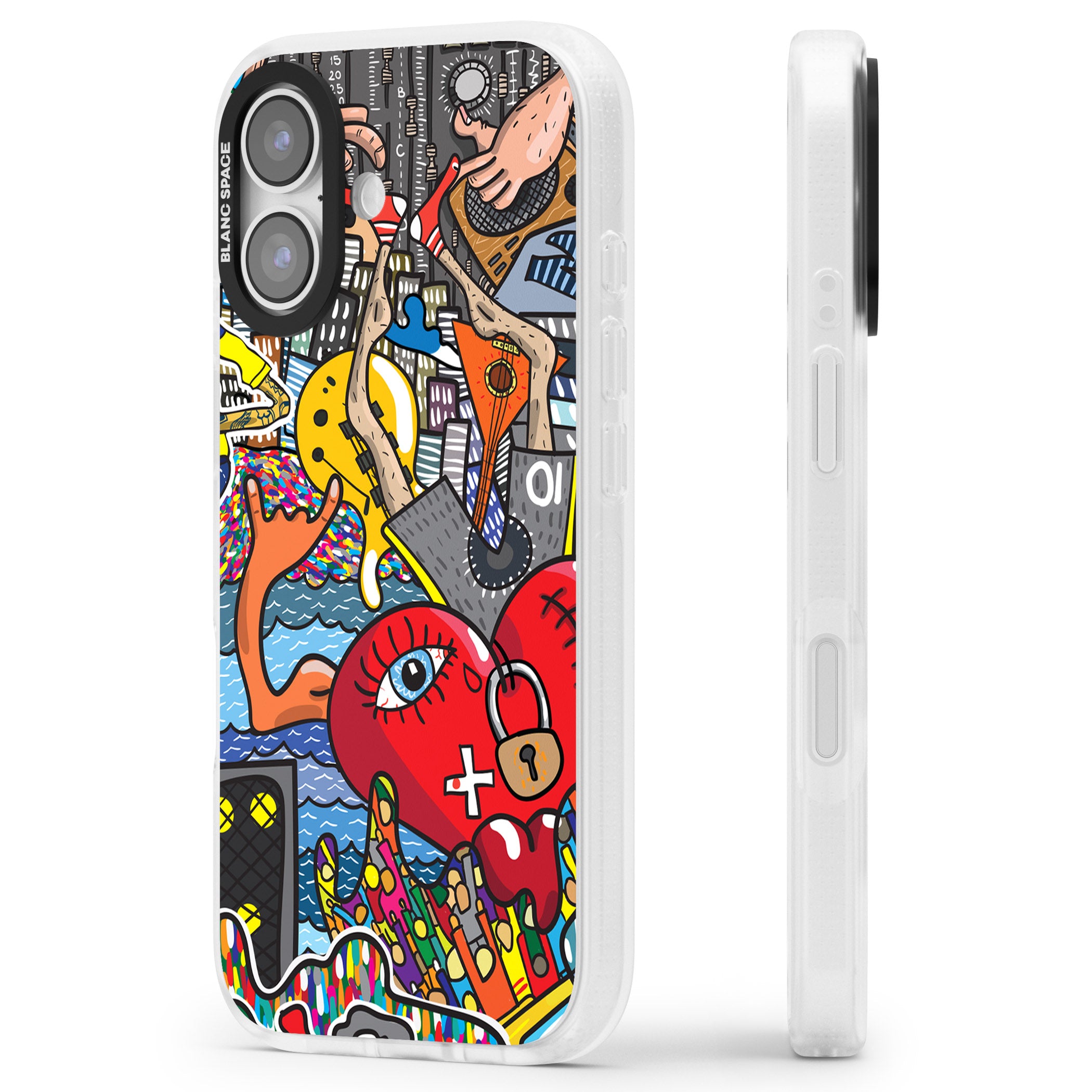 Crowd Tsunami iPhone 17 Impact Air Clear Phone Case Side Profile