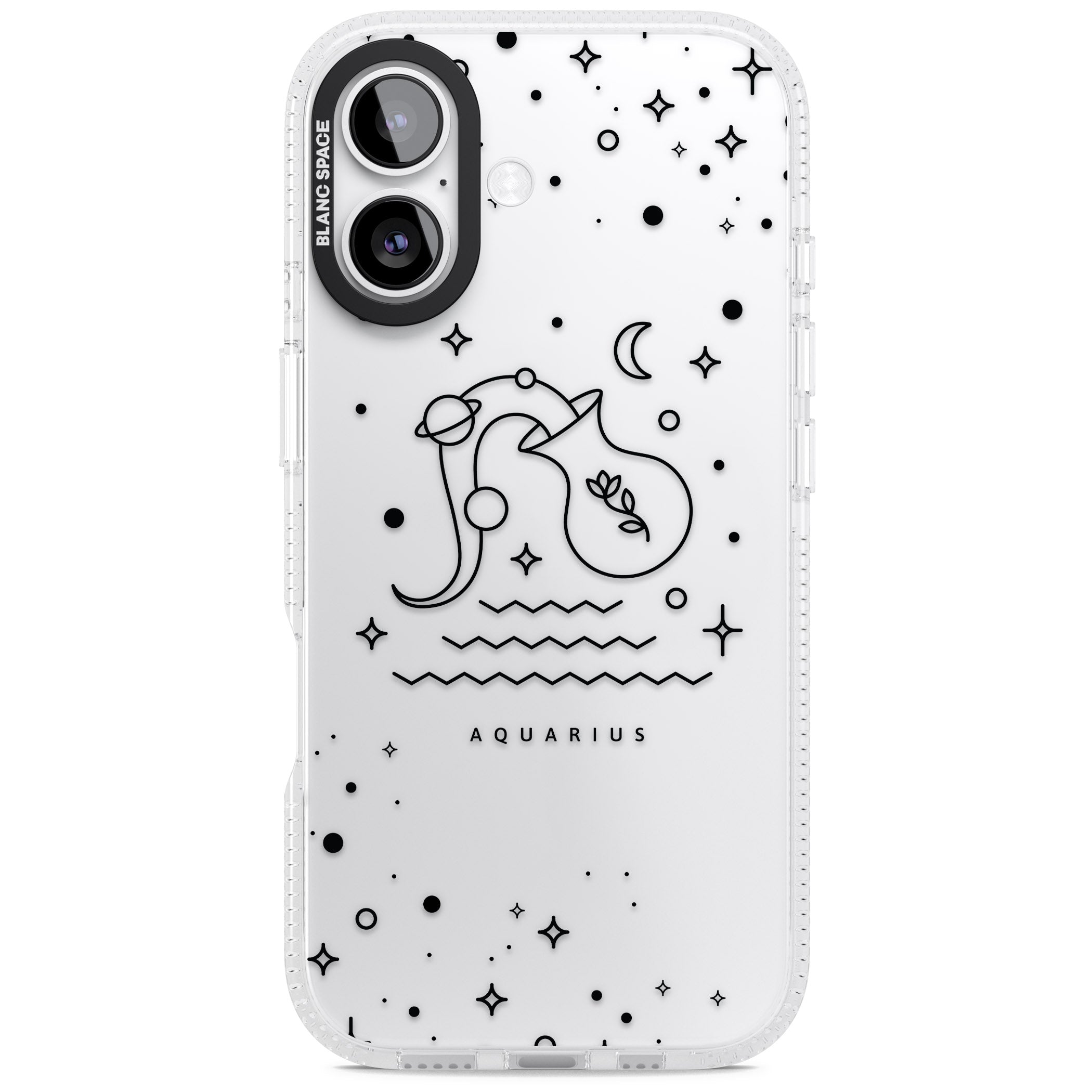 Aquarius Zodiac Symbol iPhone 17 Impact Air Clear Phone Case