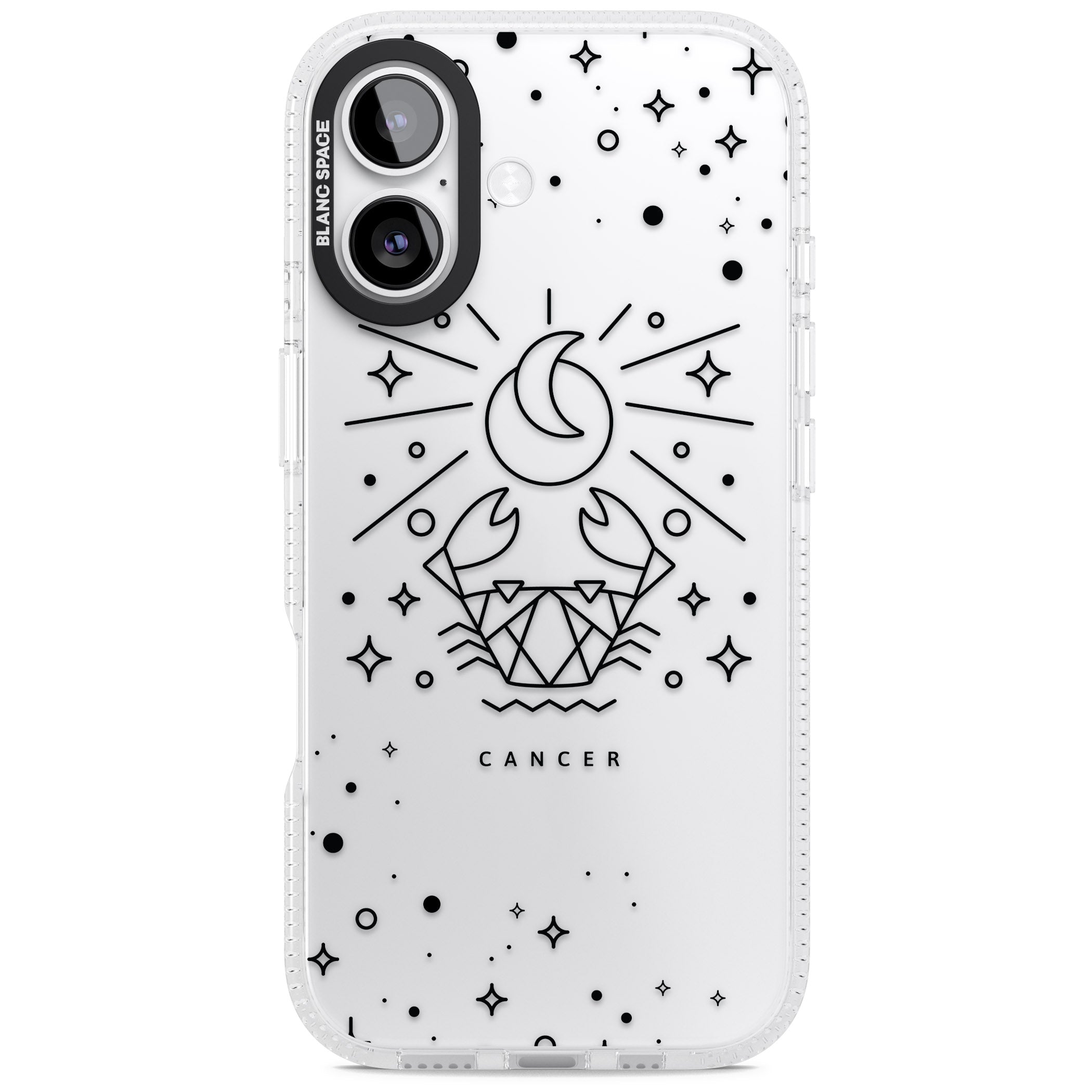 Zodiac Cancer Moon iPhone 17 Impact Air Clear Phone Case