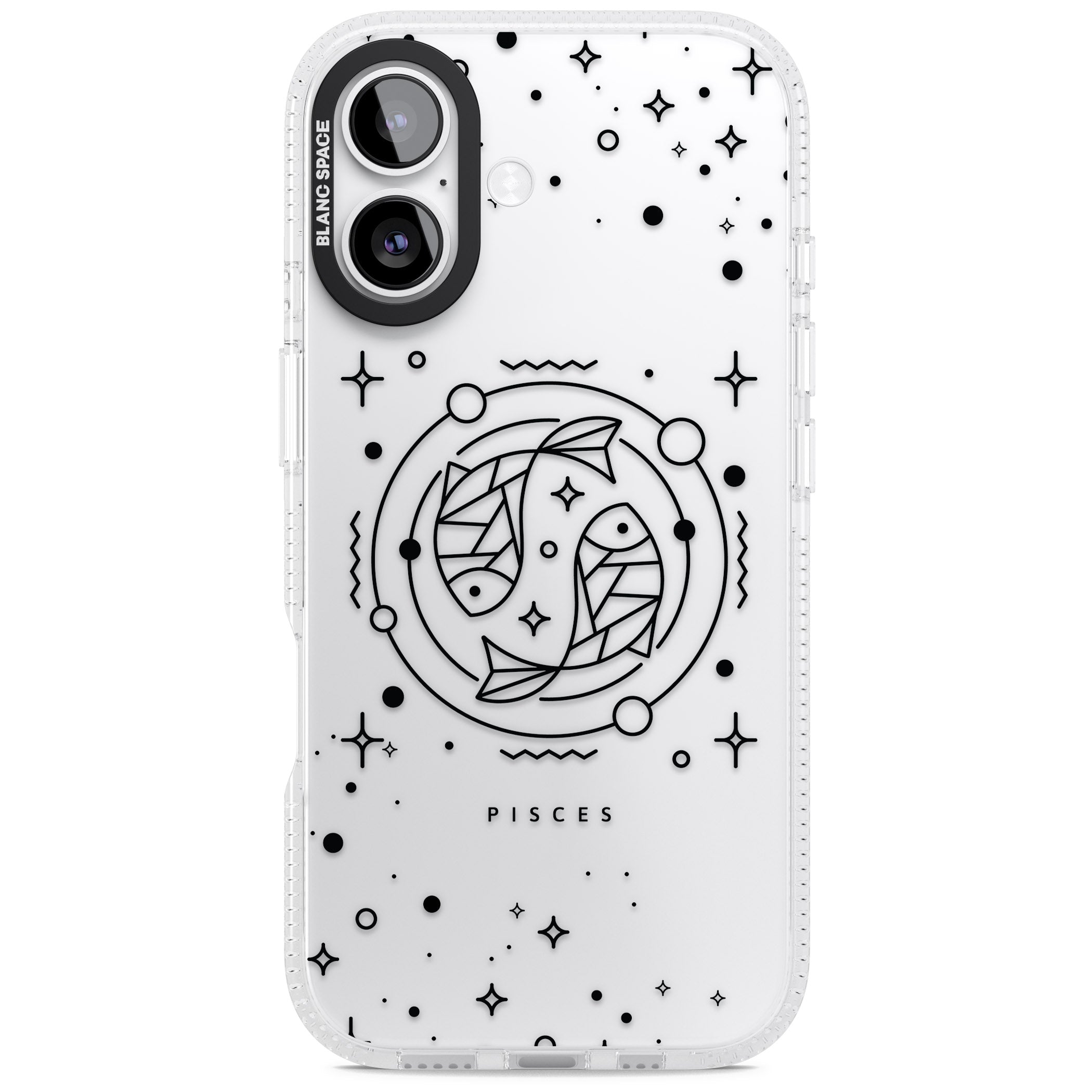 Pisces Emblem Transparent iPhone 17 Impact Air Clear Phone Case