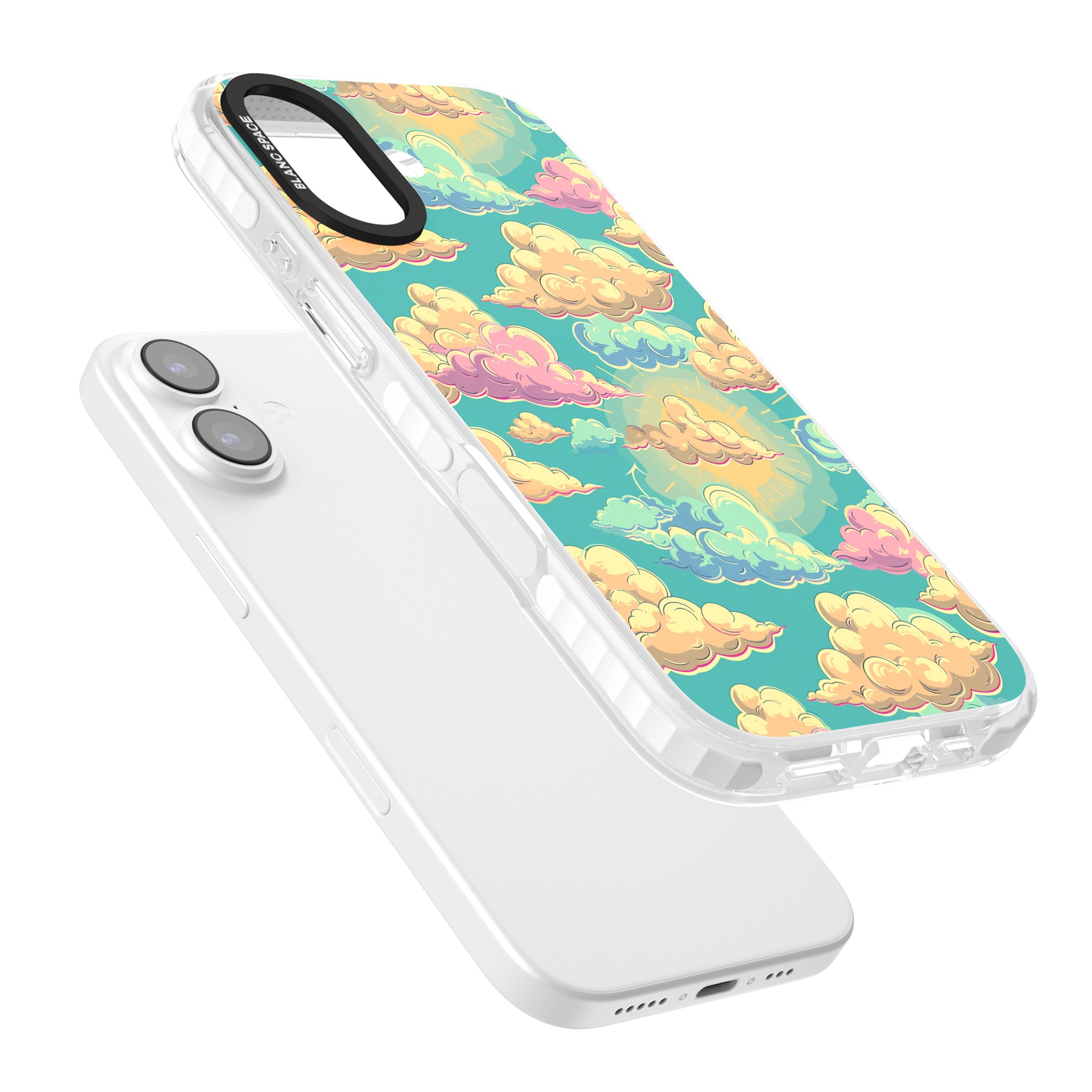 Pastel Clouds iPhone 17 Impact Clear Phone Case Colours