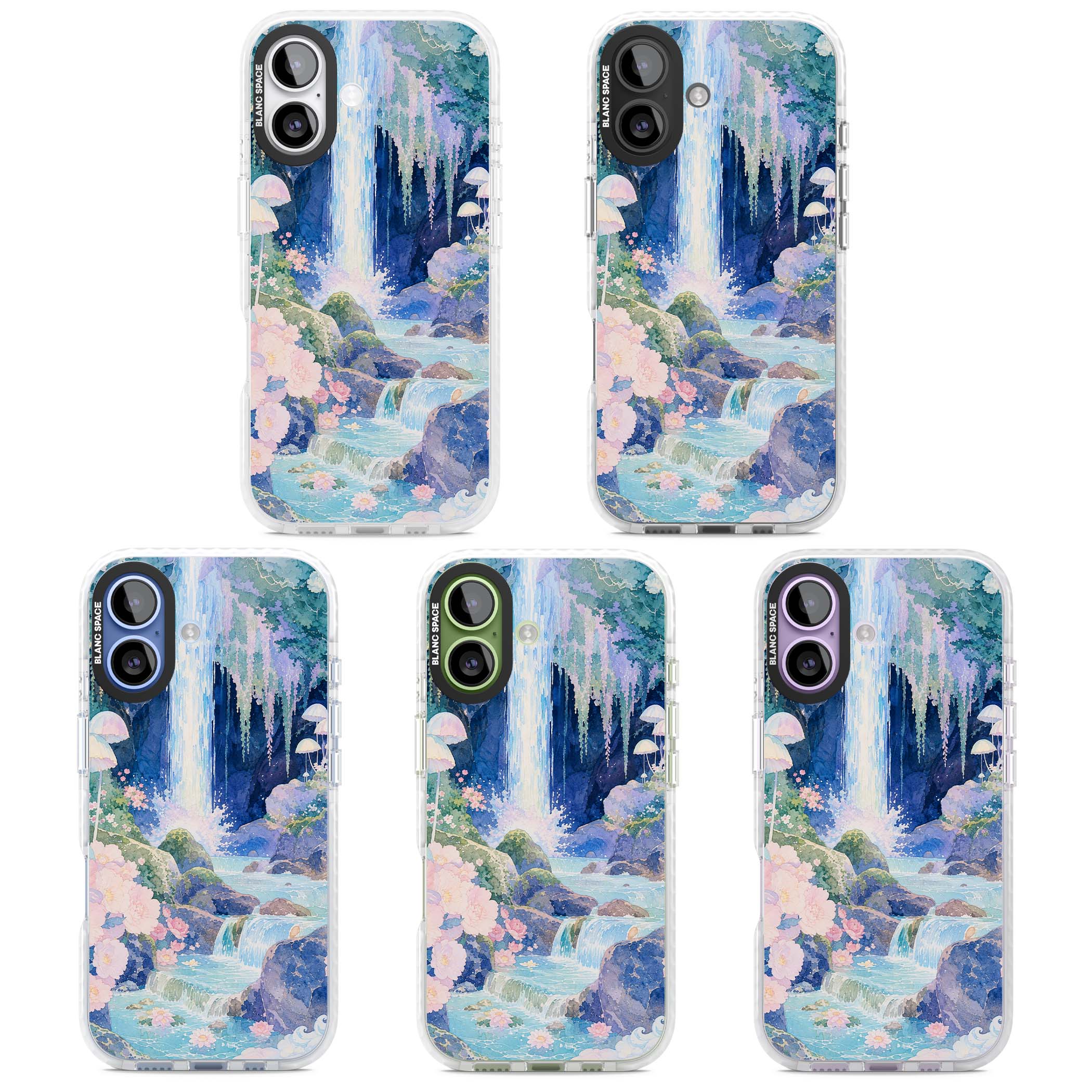 Mystic Waterfall art iPhone case | Black Impact case for iPhone 17