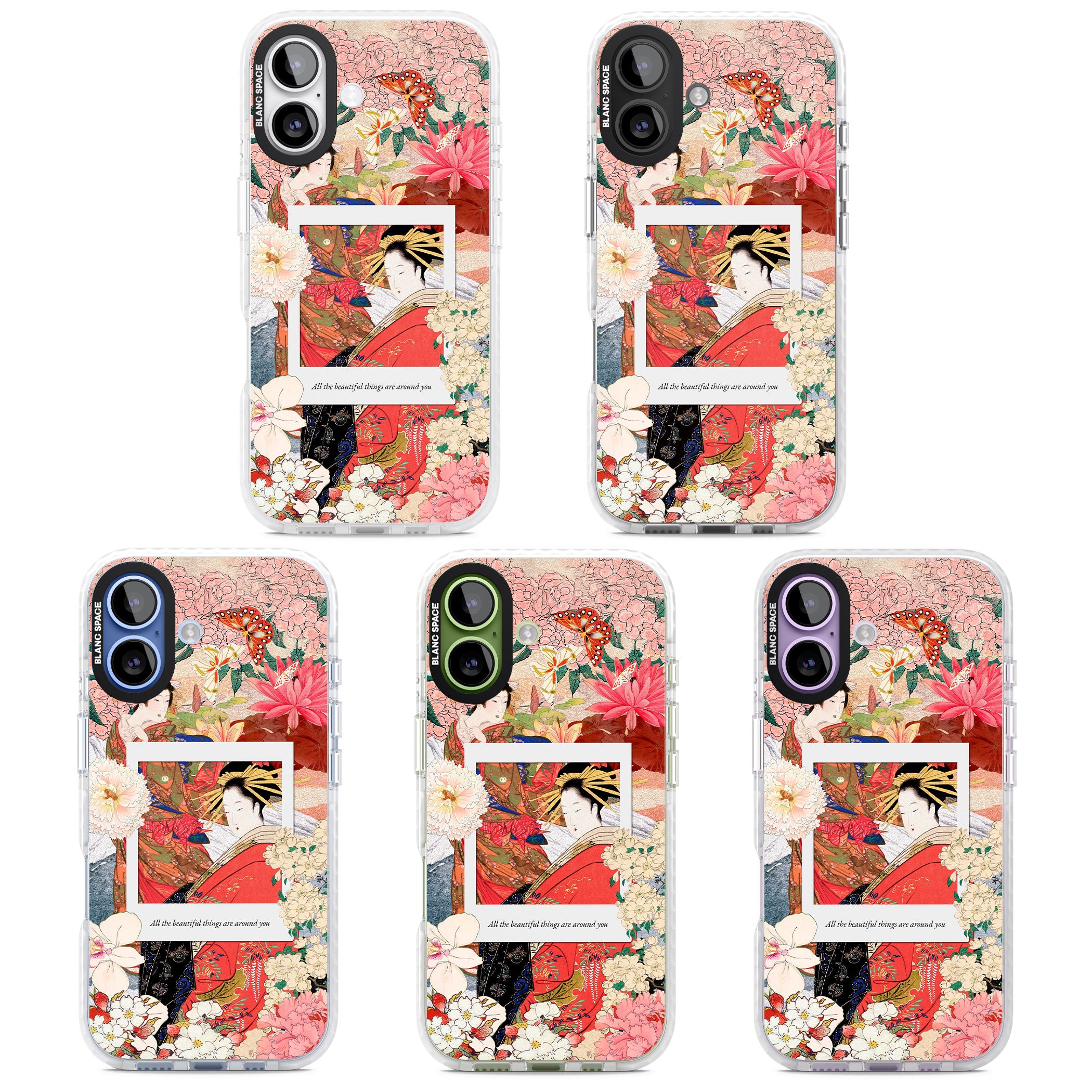 Woodblock Geisha iPhone 17 Impact Clear Phone Case APT Impact Protection