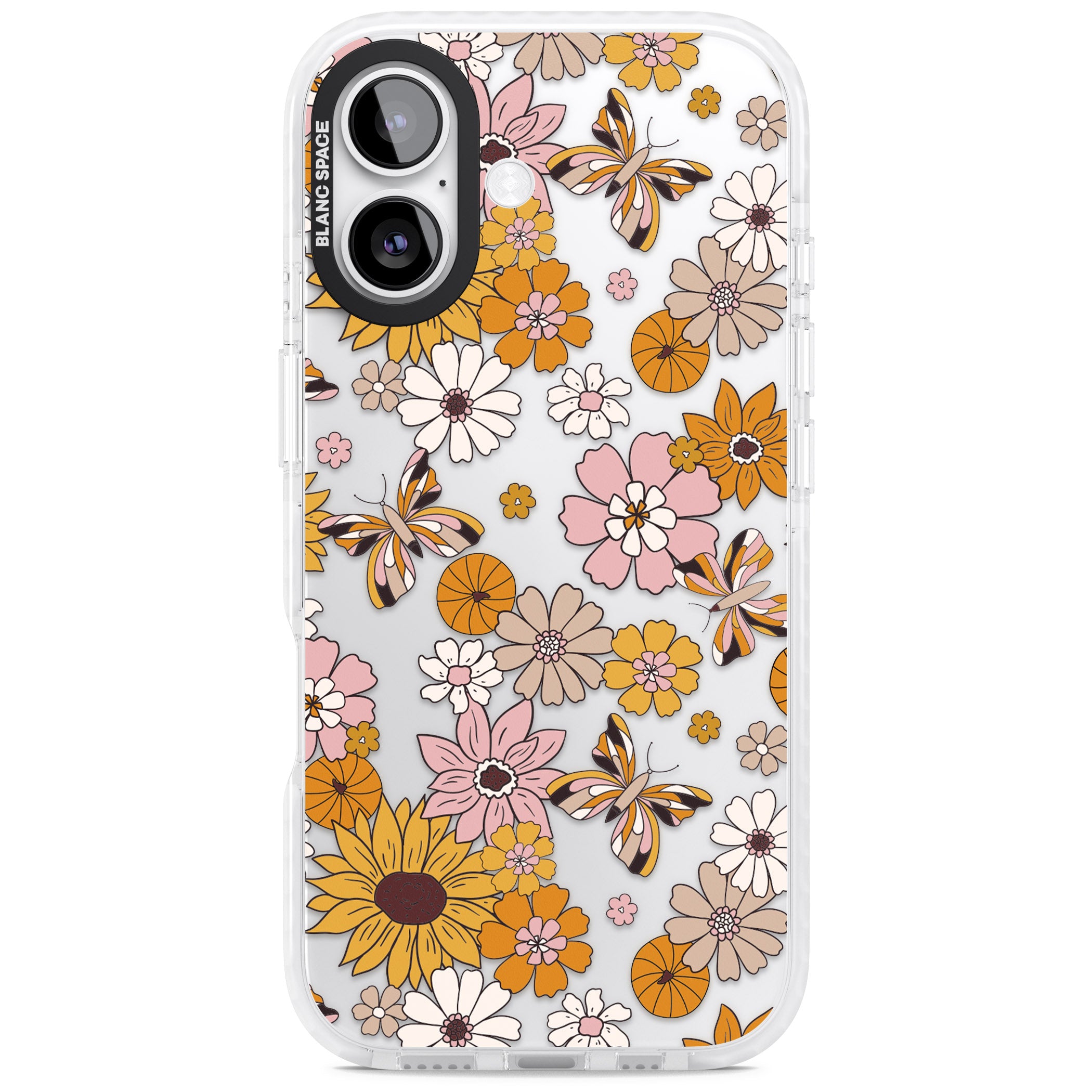 Butterfly Bloom Autumn Floral iPhone 17 Impact Clear Phone Case