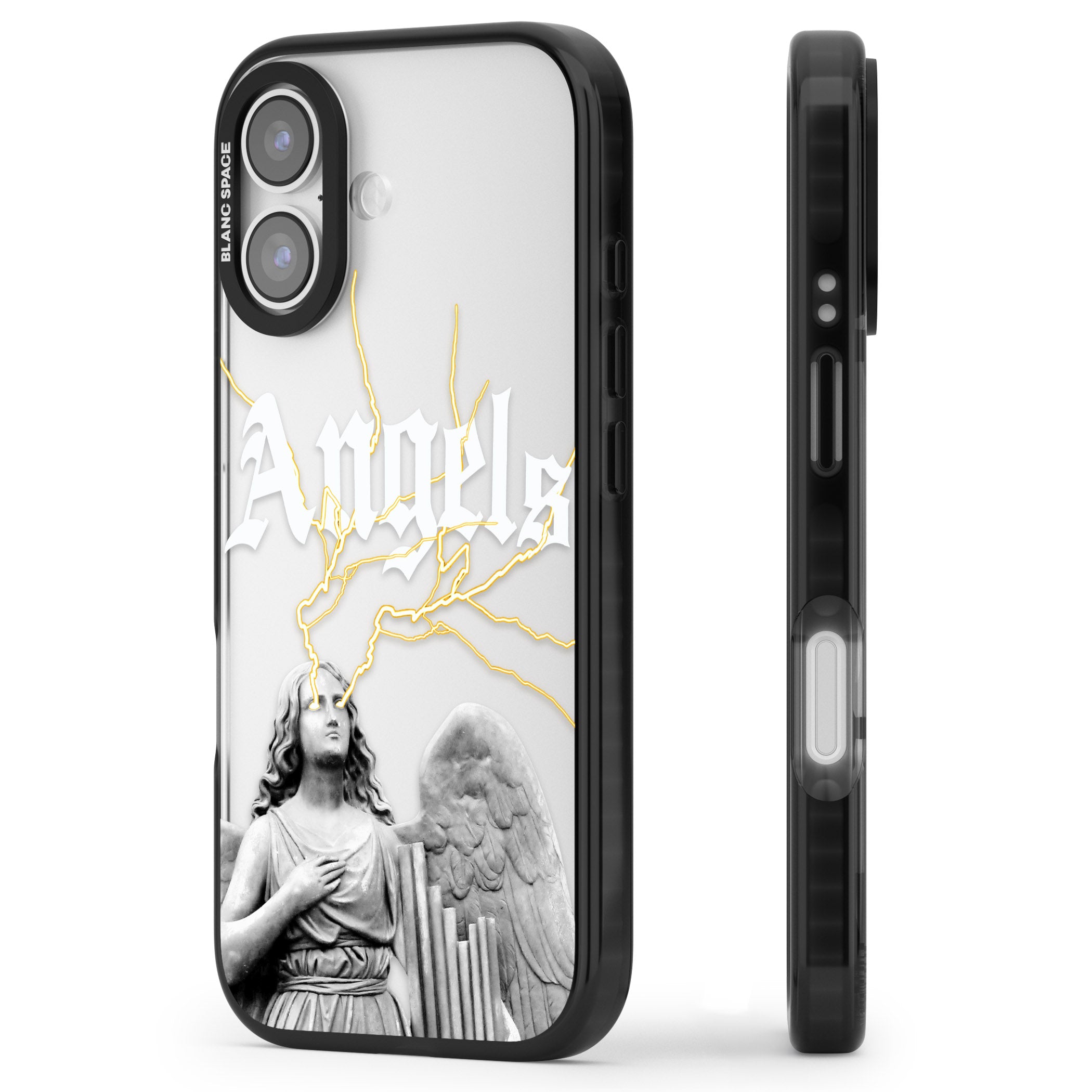 Angels iPhone 17 Impact Black Phone Case Side Profile